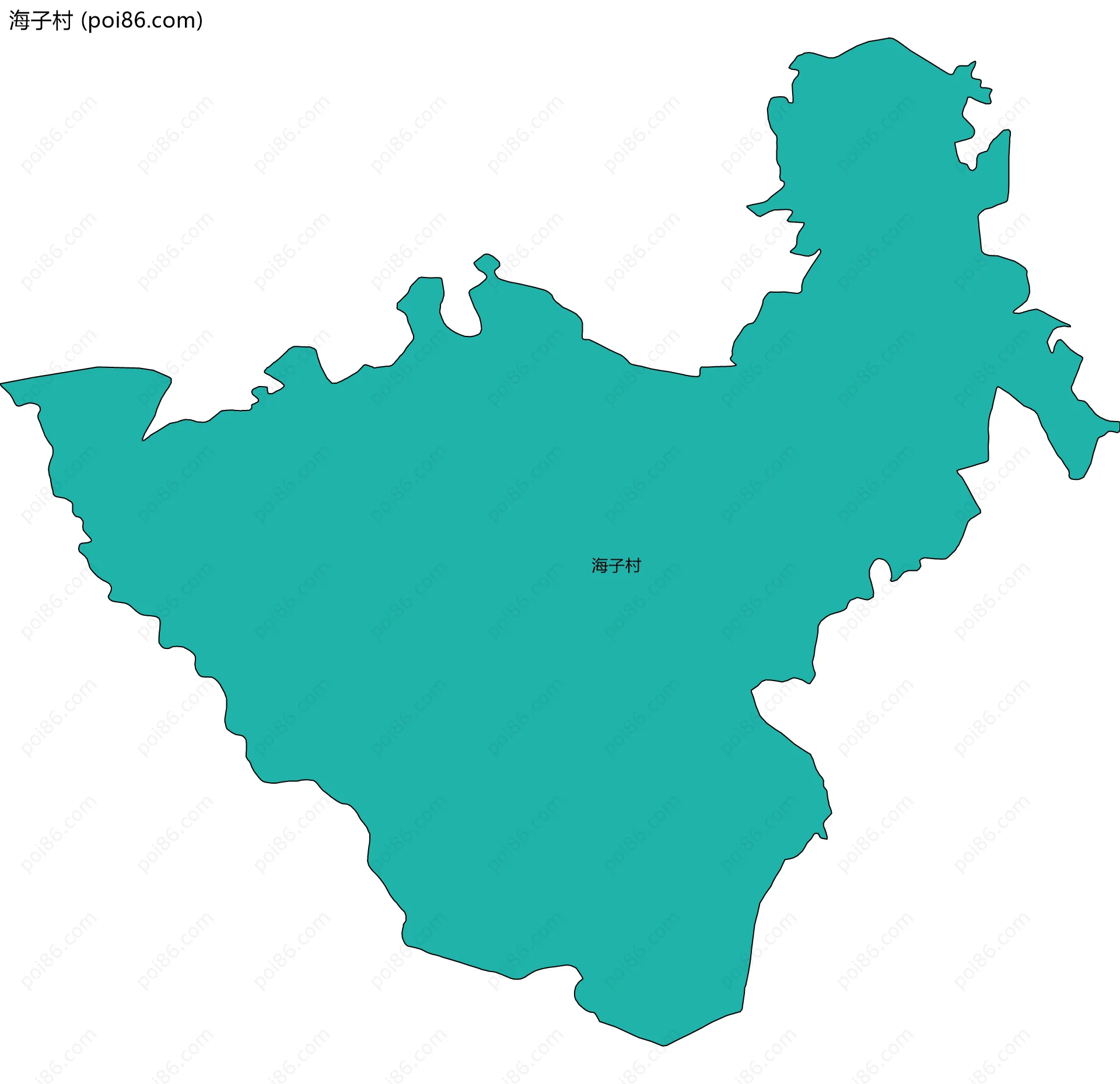 海子村边界地图