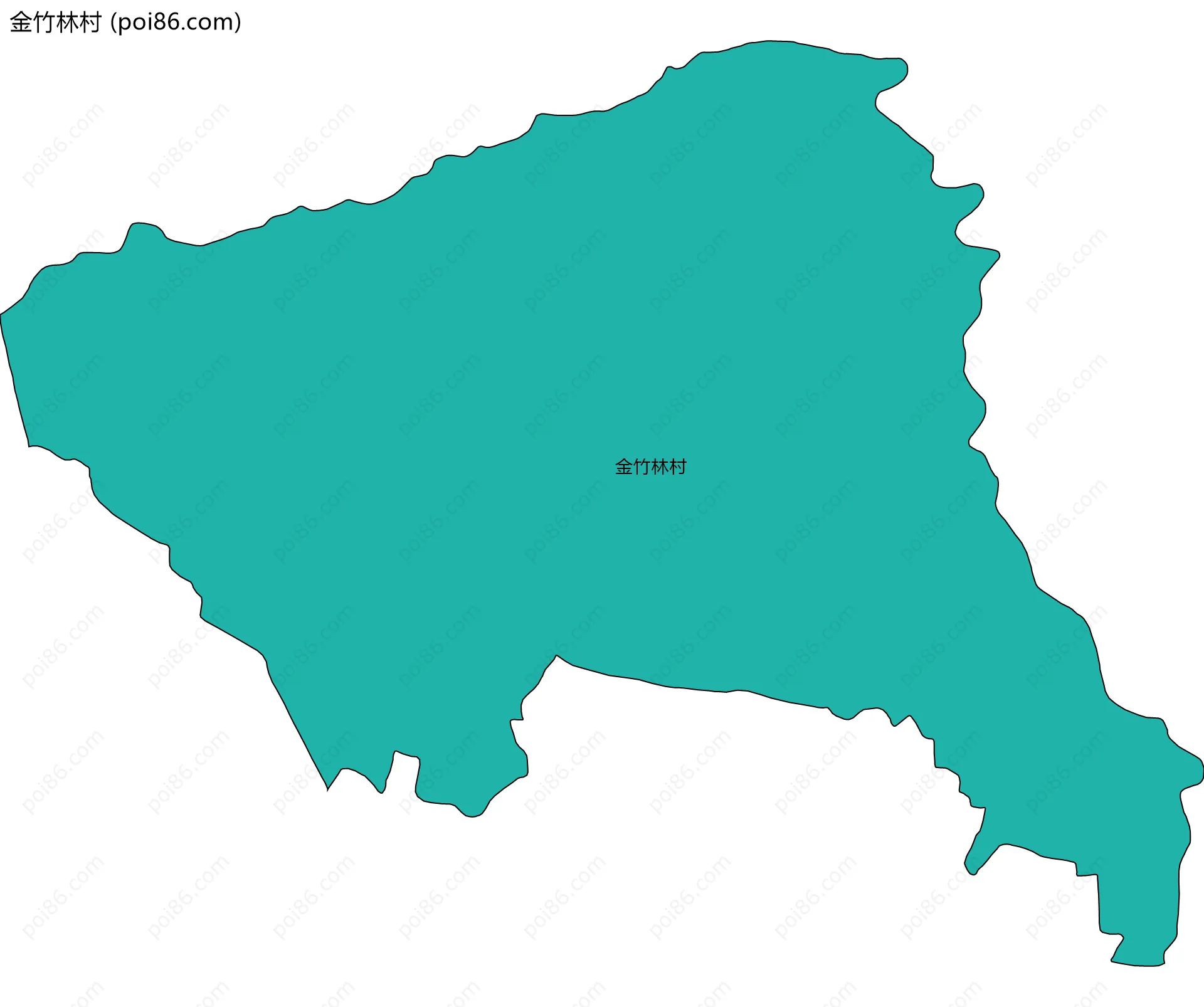 金竹林村边界地图