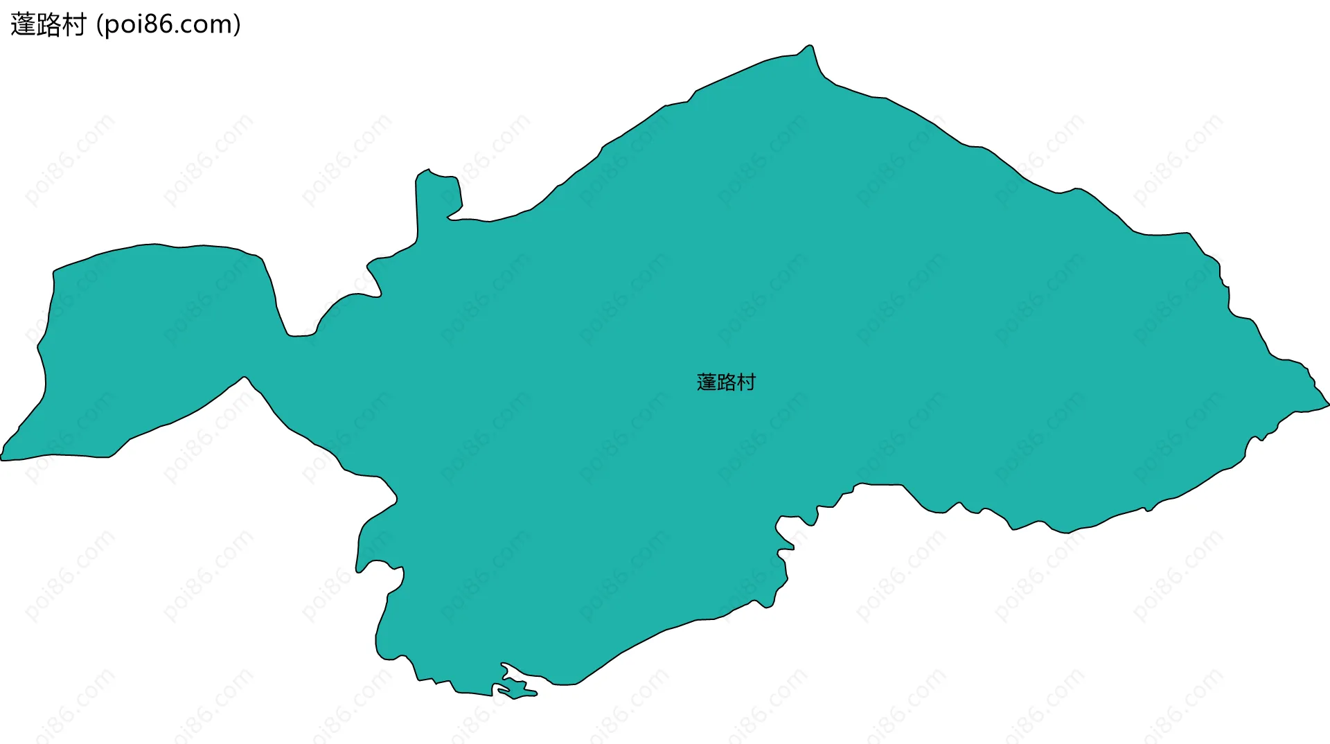 蓬路村边界地图
