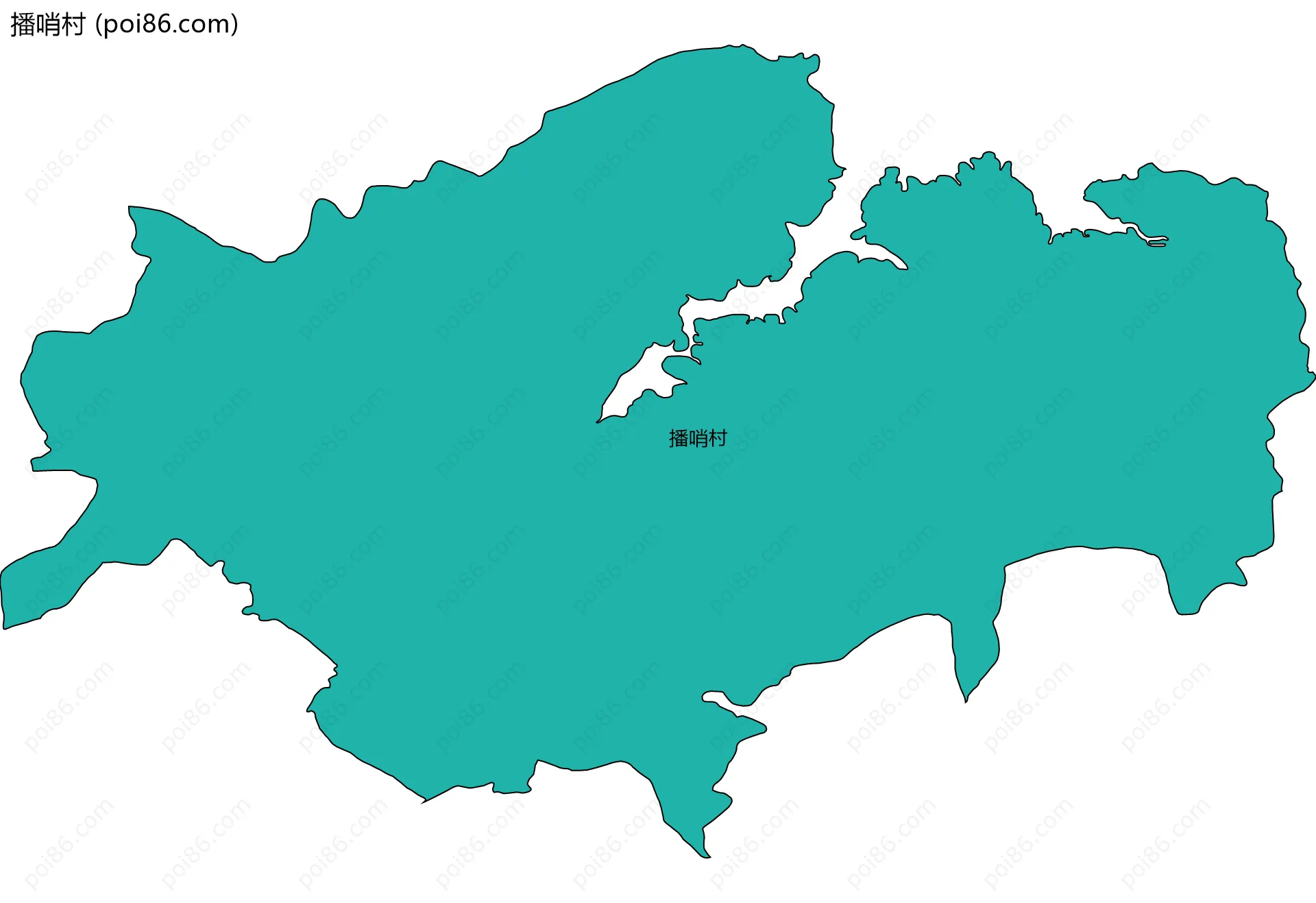播哨村边界地图