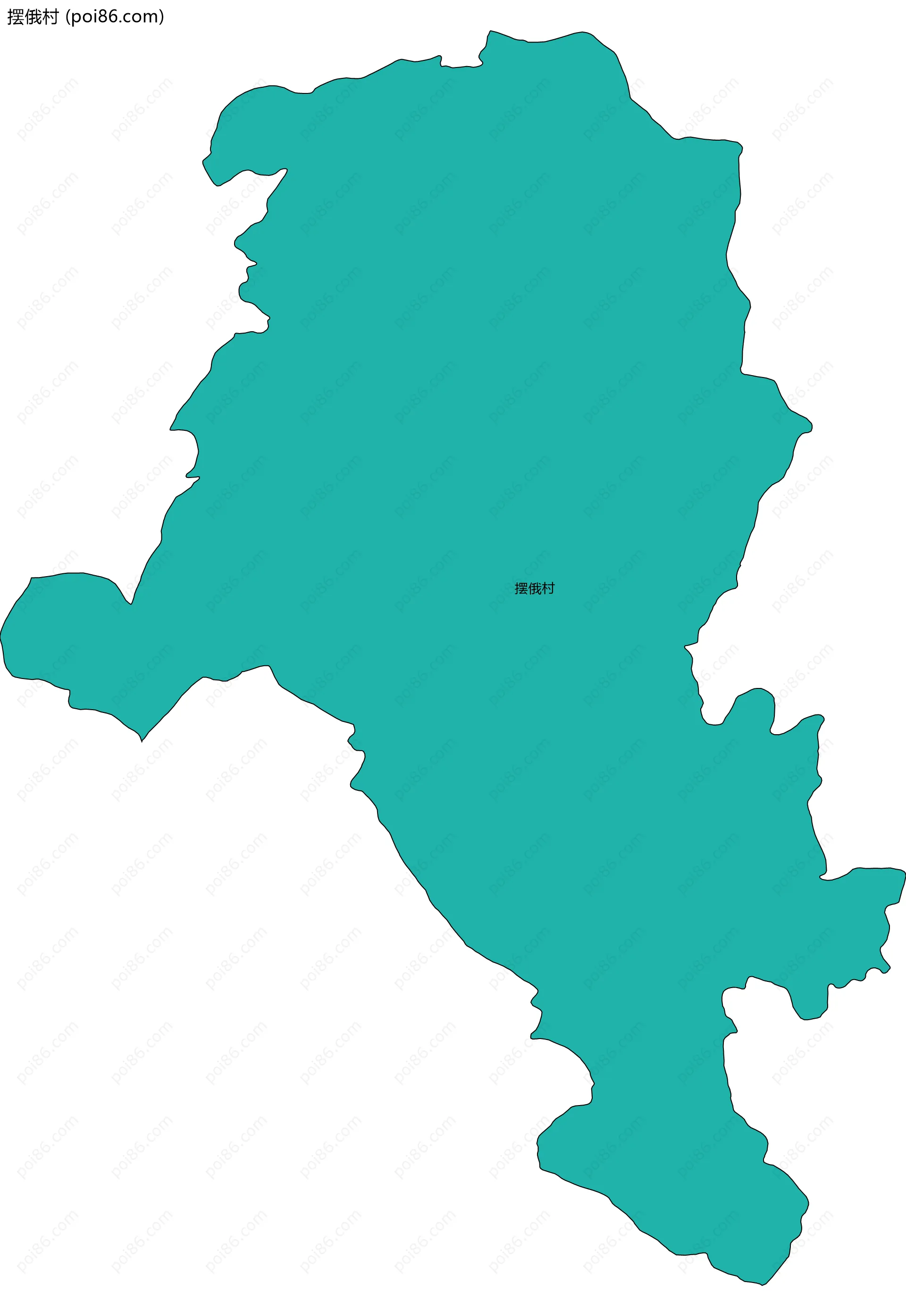 摆俄村边界地图