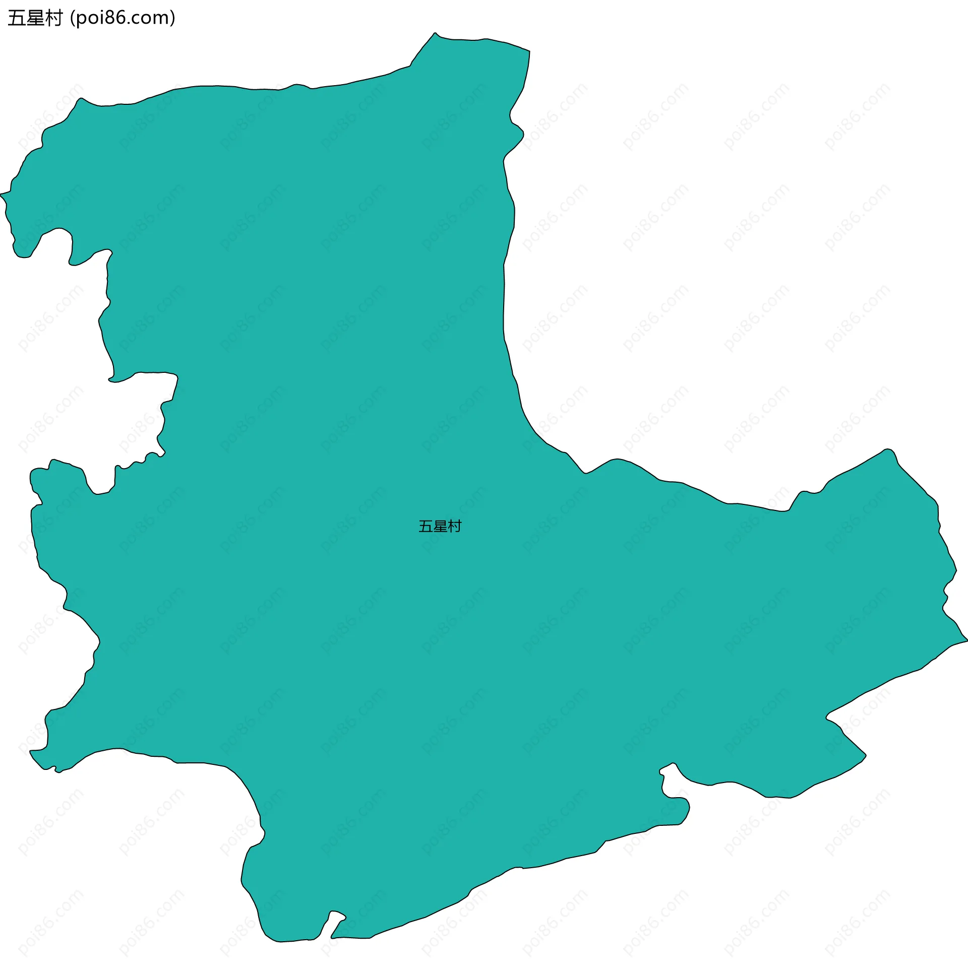 五星村边界地图