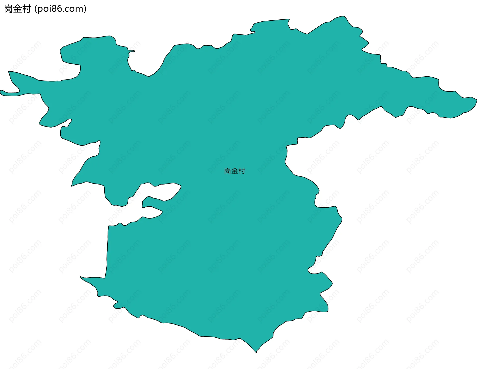 岗金村边界地图