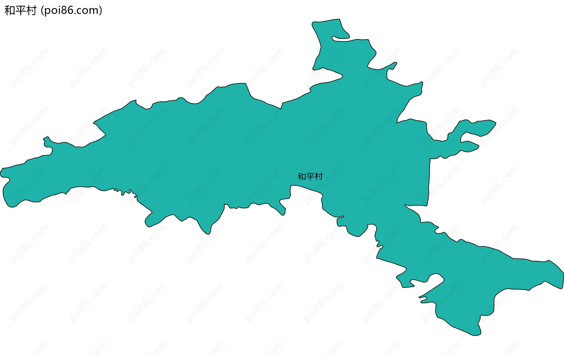 和平村边界地图