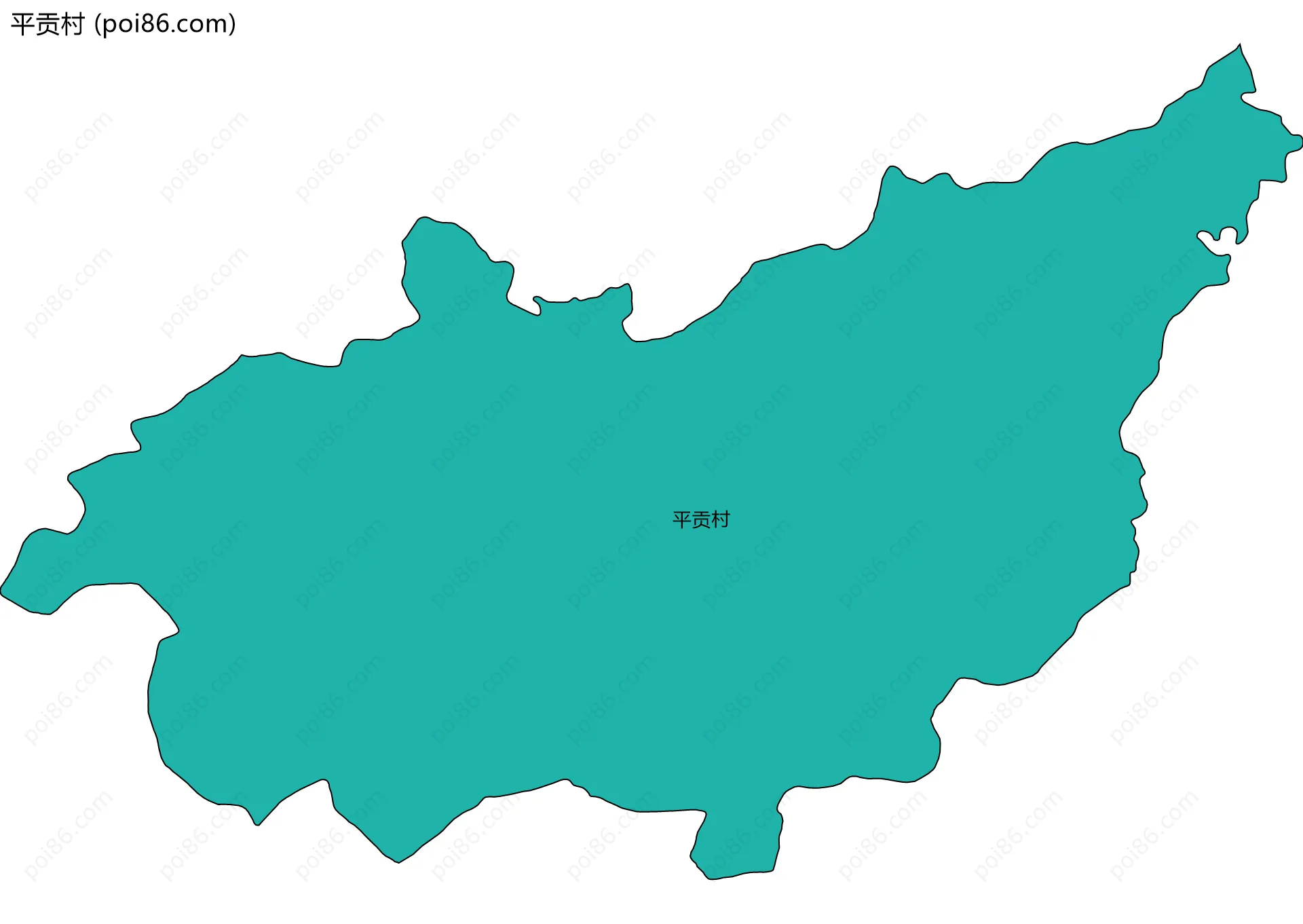 平贡村边界地图