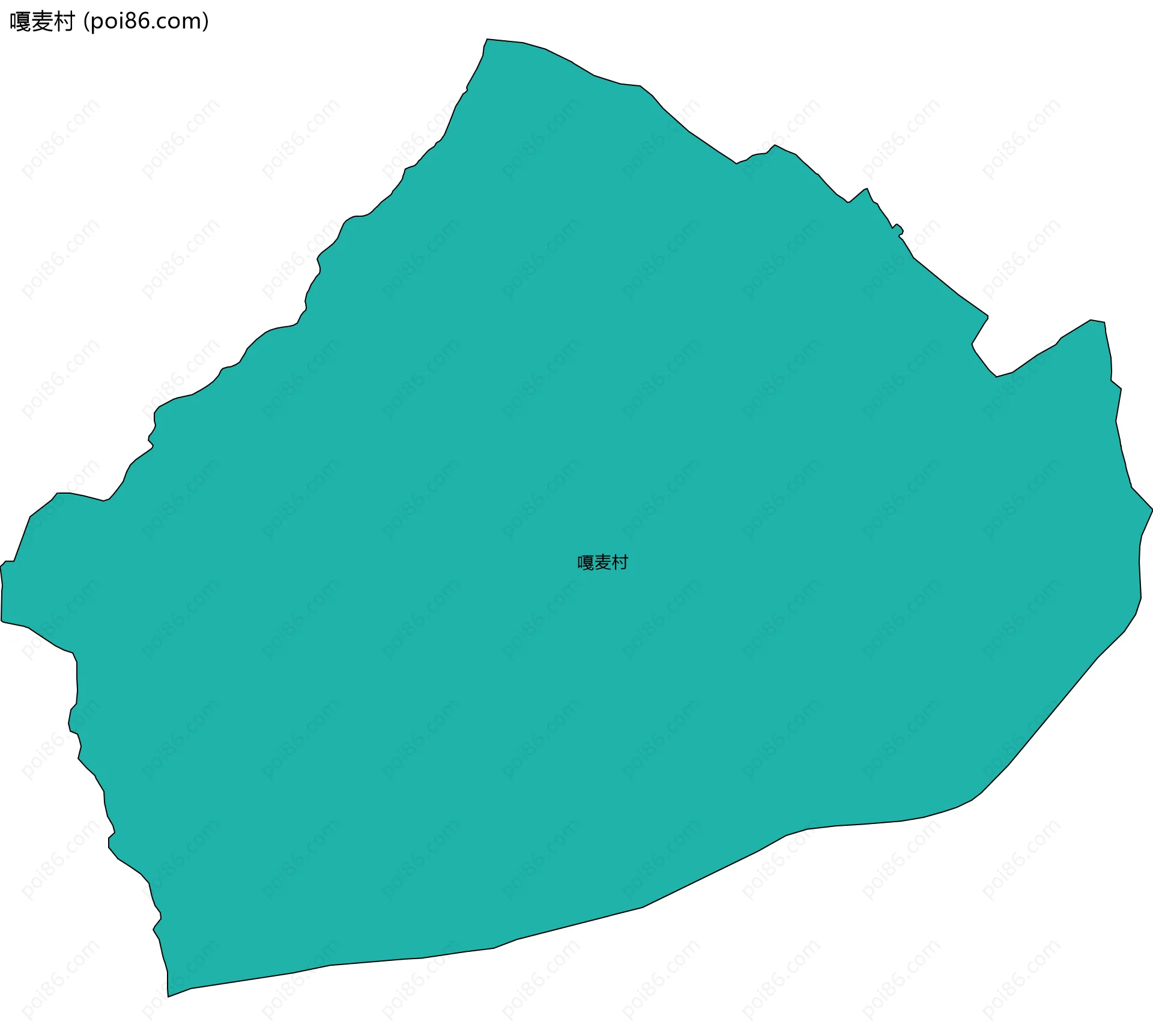 嘎麦村边界地图