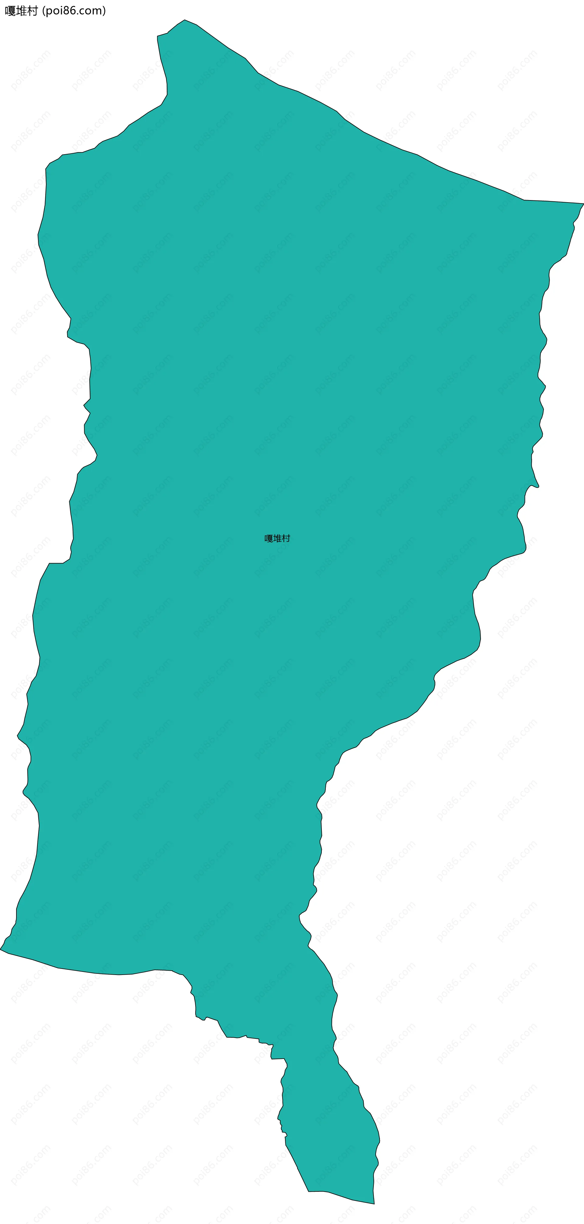 嘎堆村边界地图