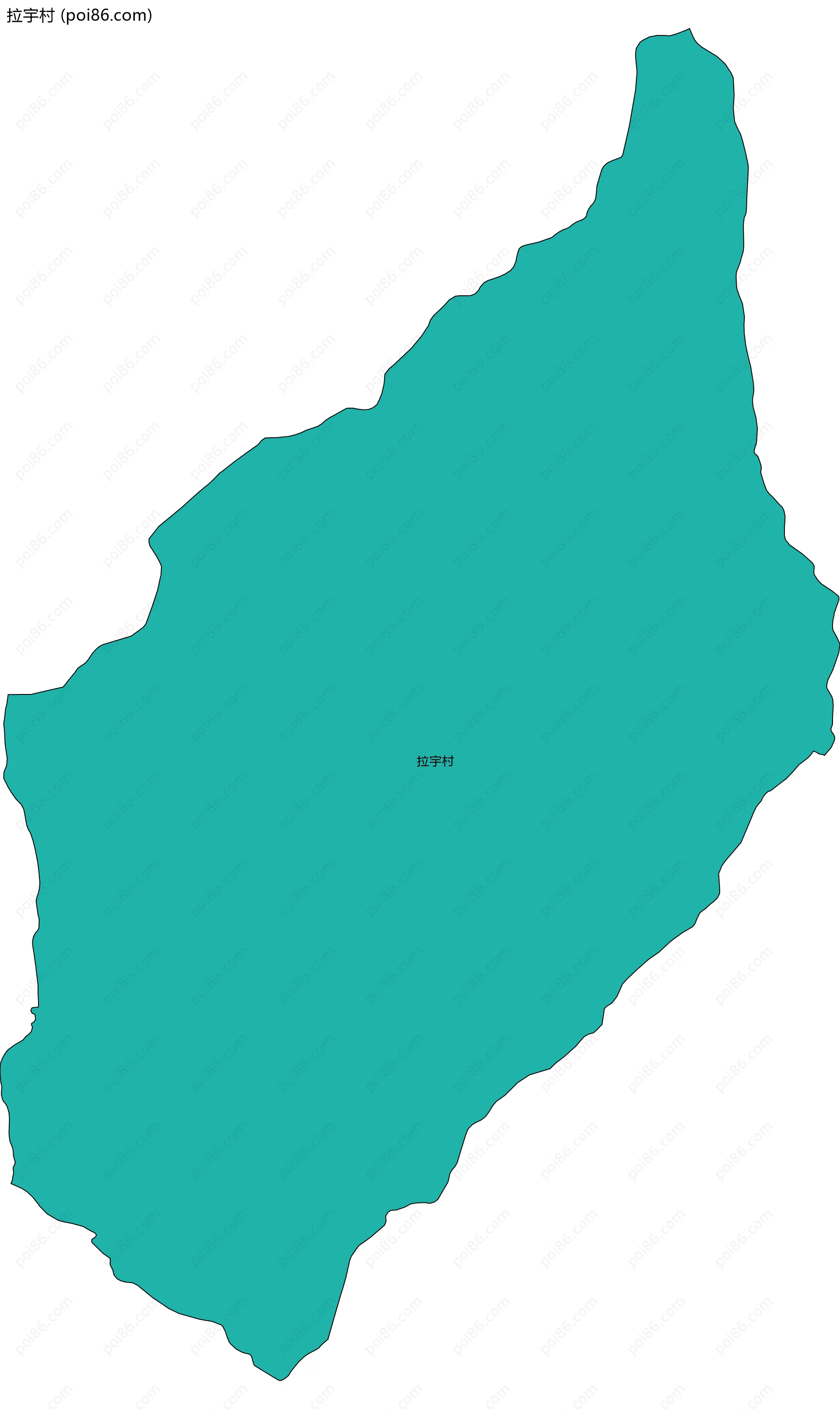 拉宇村边界地图