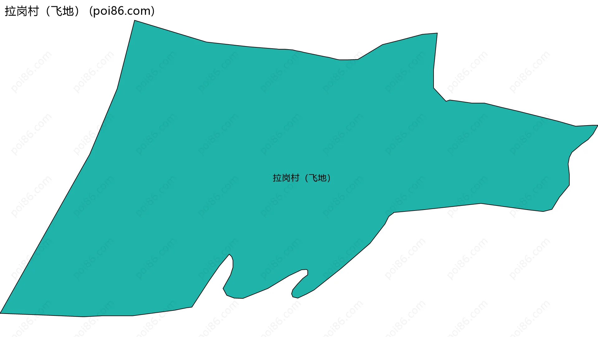 拉岗村（飞地）边界地图