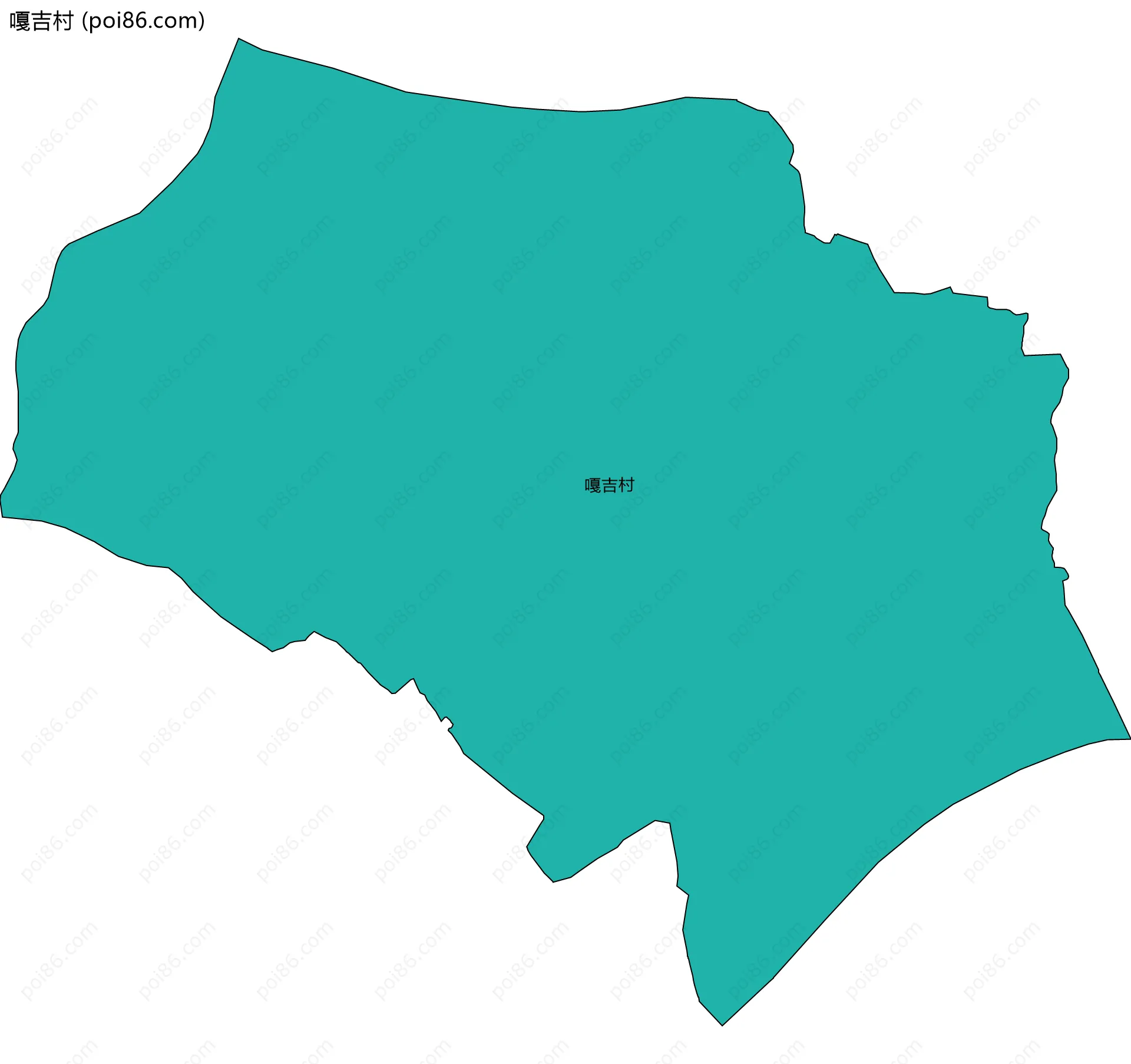 嘎吉村边界地图