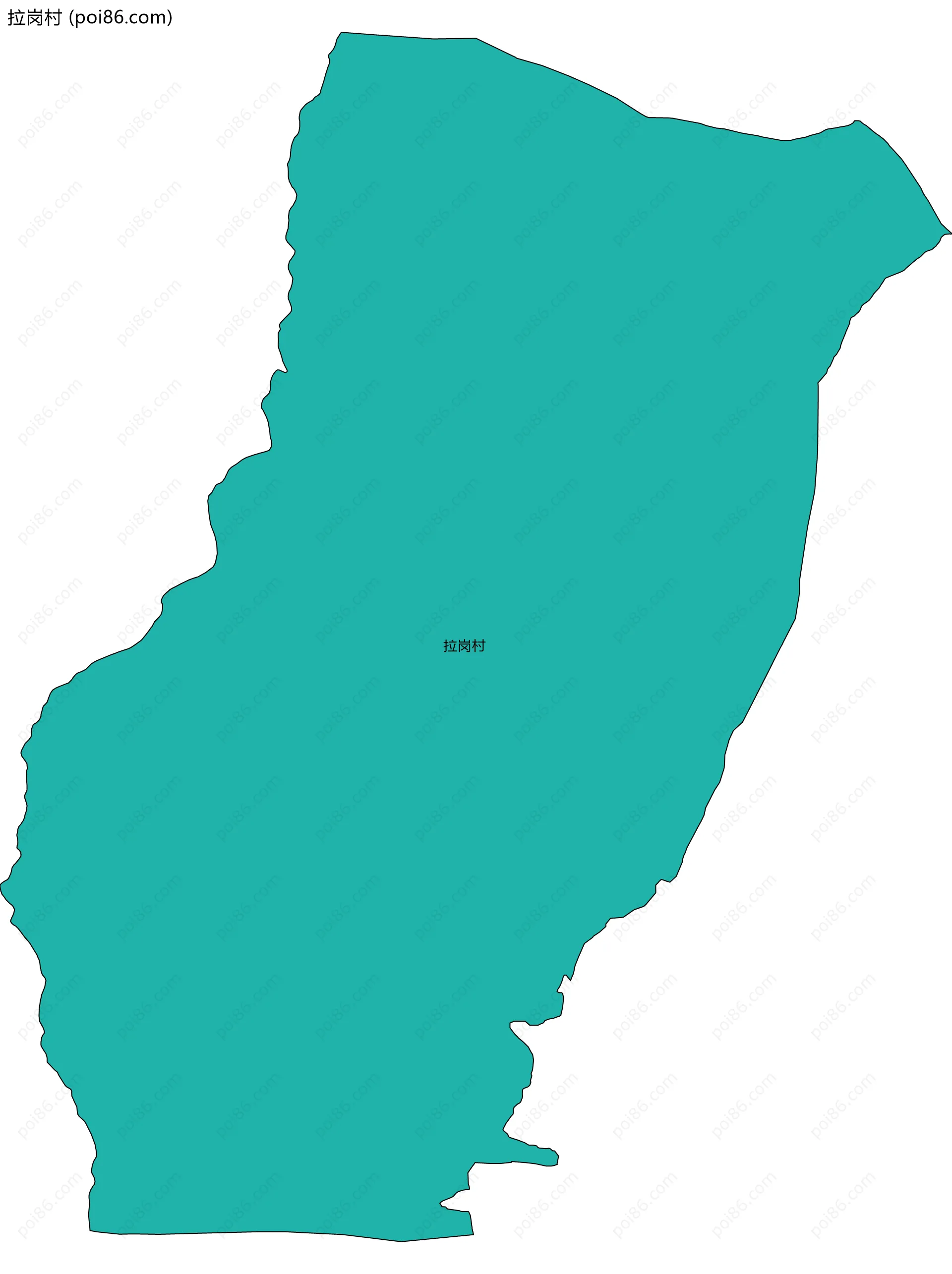 拉岗村边界地图