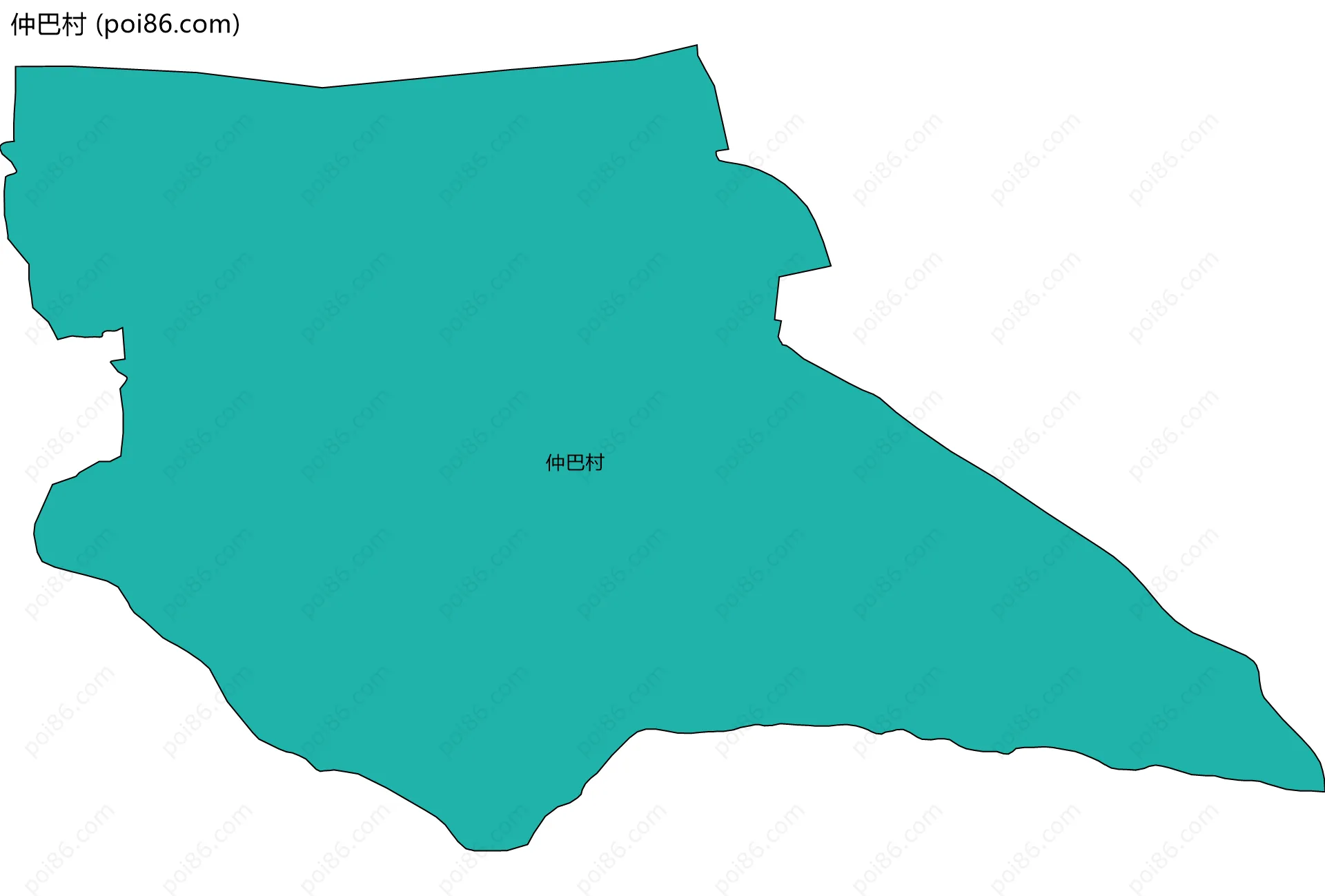 仲巴村边界地图
