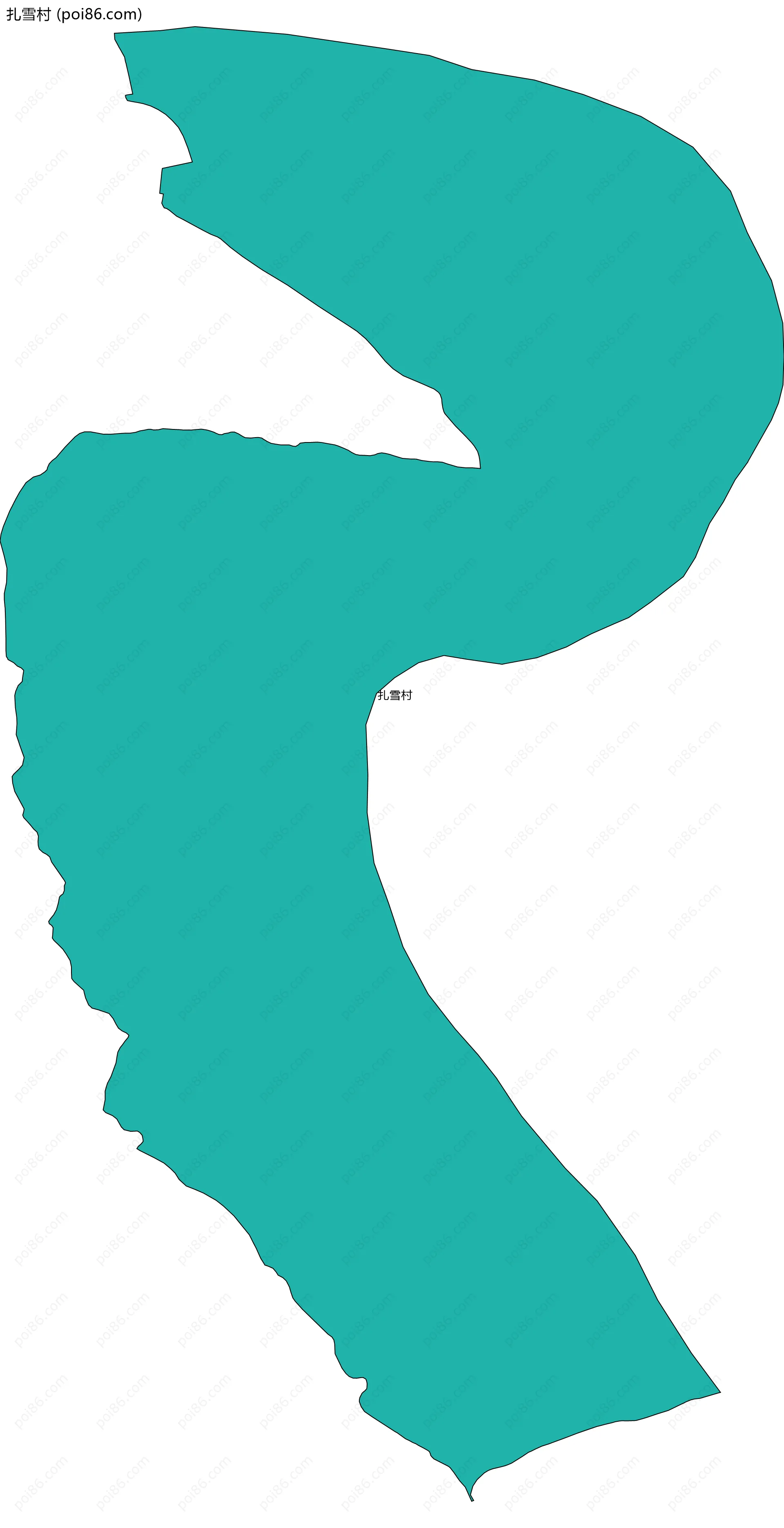 扎雪村边界地图