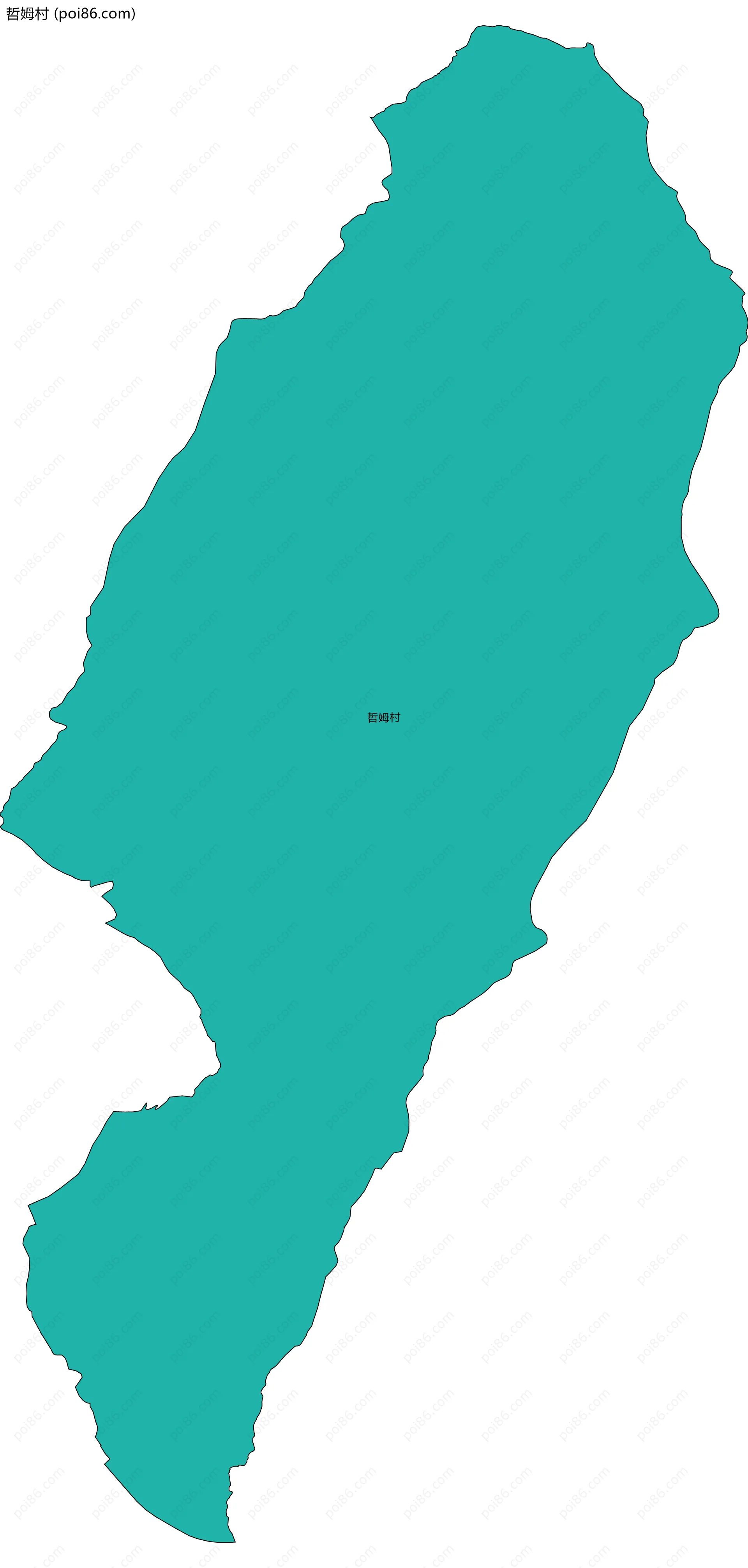 哲姆村边界地图