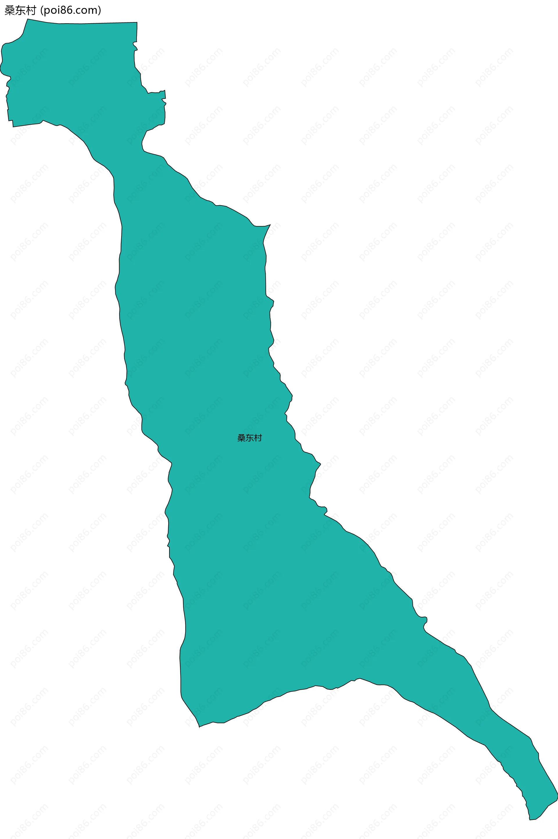桑东村边界地图