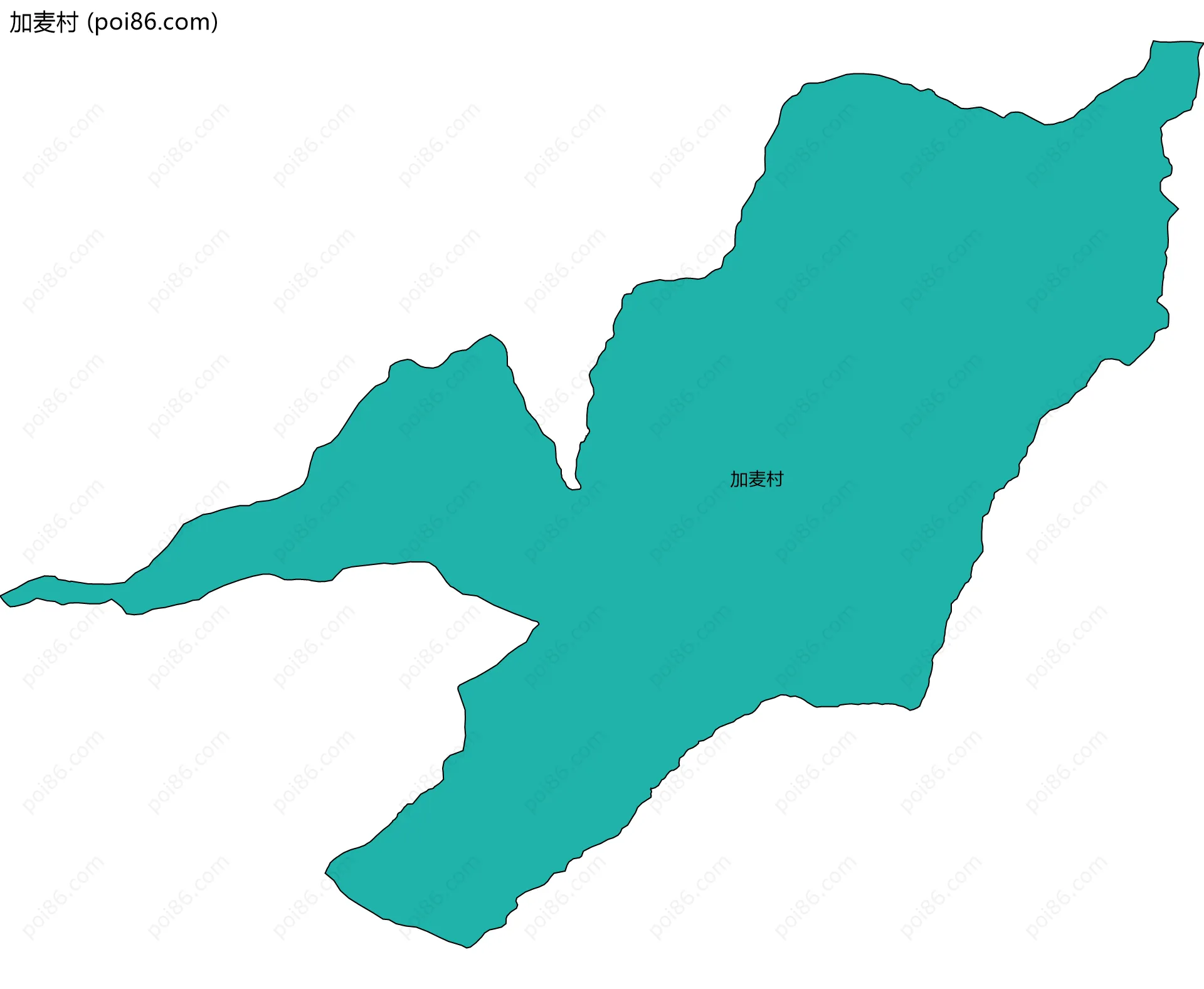 加麦村边界地图