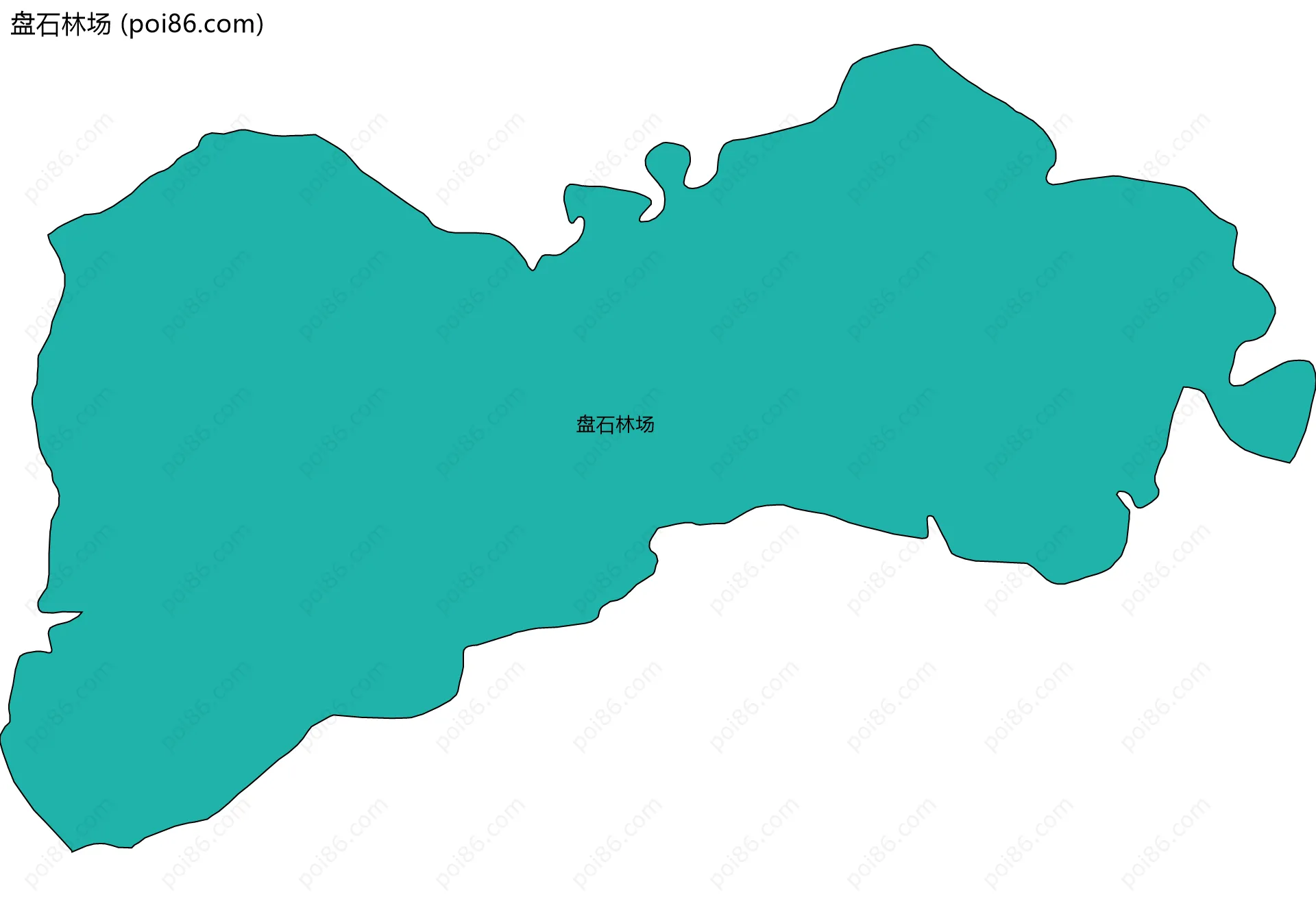 盘石林场边界地图(五级行政区划)