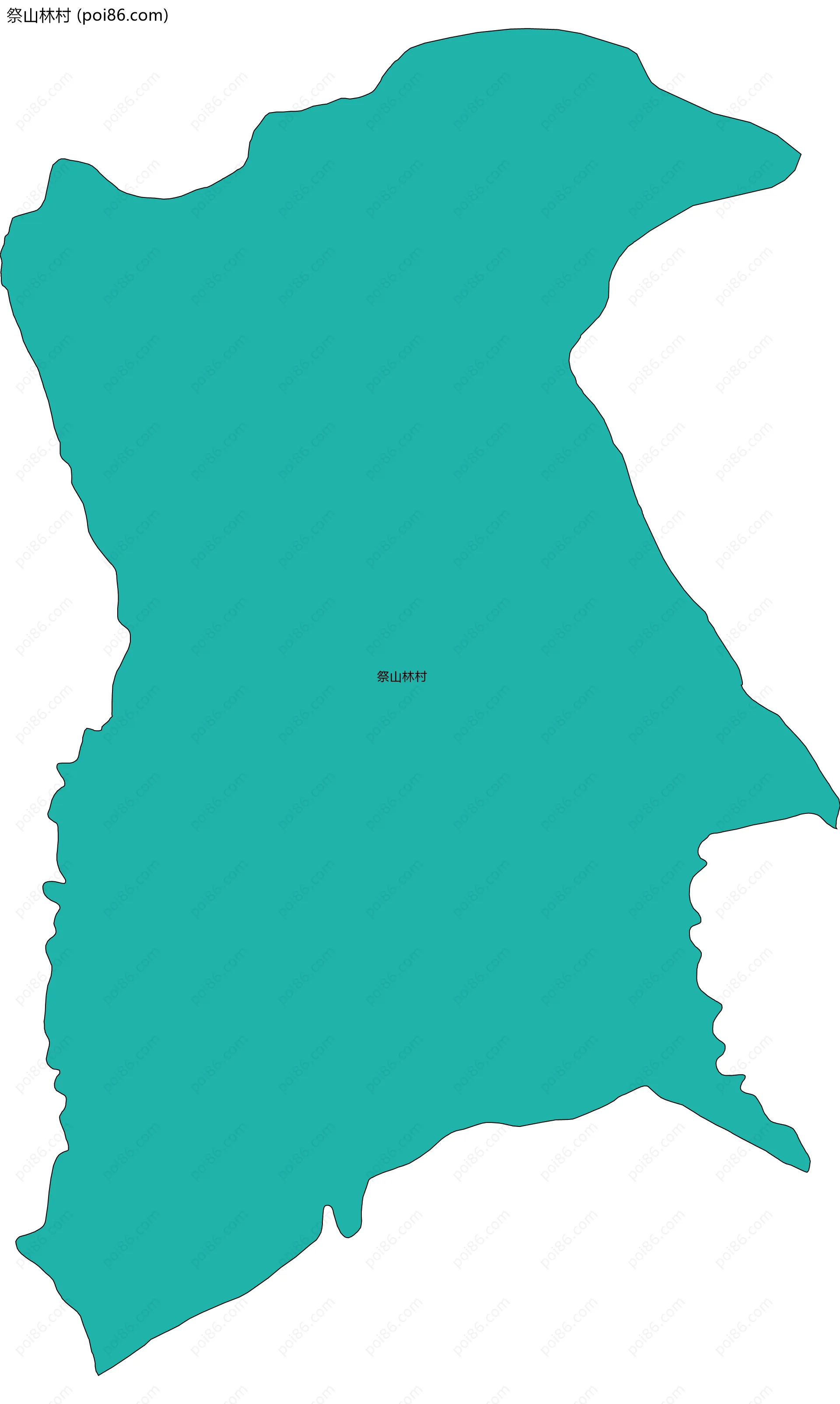 祭山林村边界地图