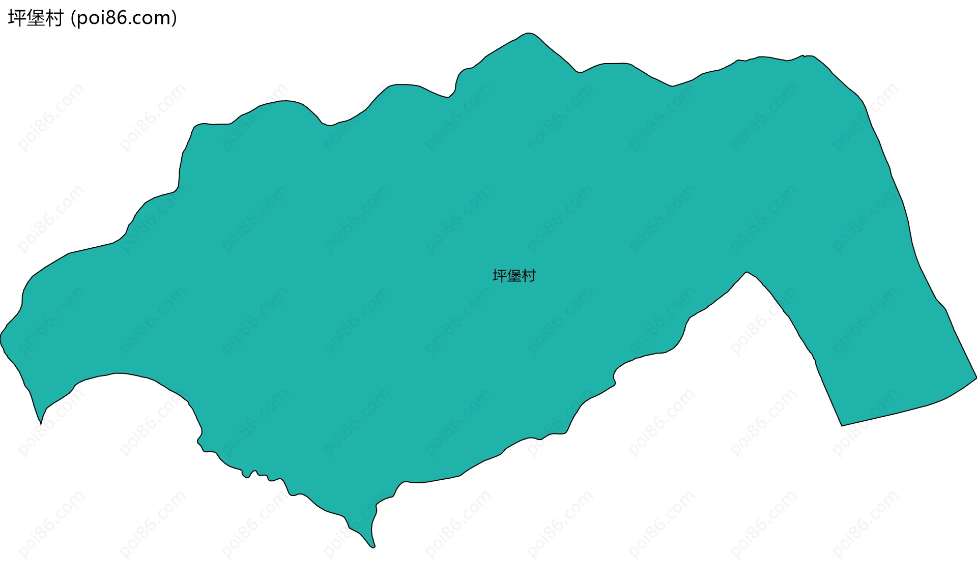 坪堡村边界地图