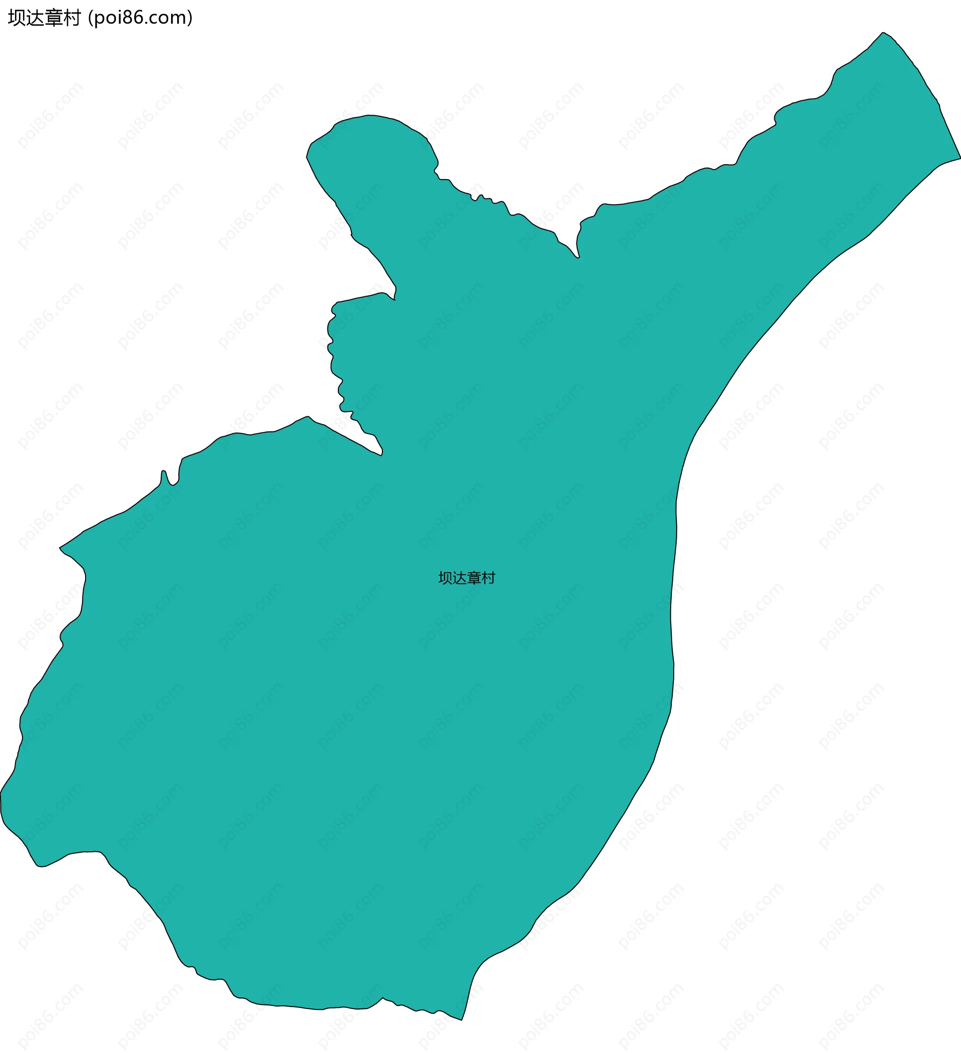 坝达章村边界地图