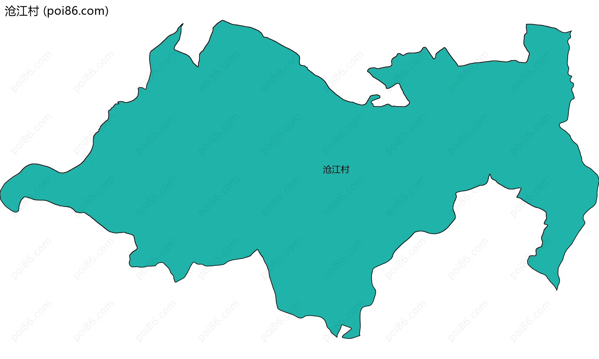 沧江村边界地图