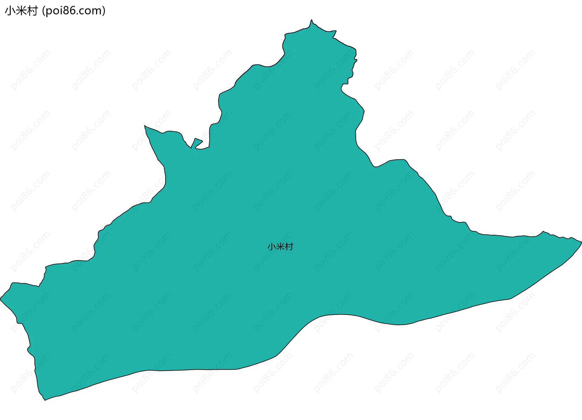 小米村边界地图