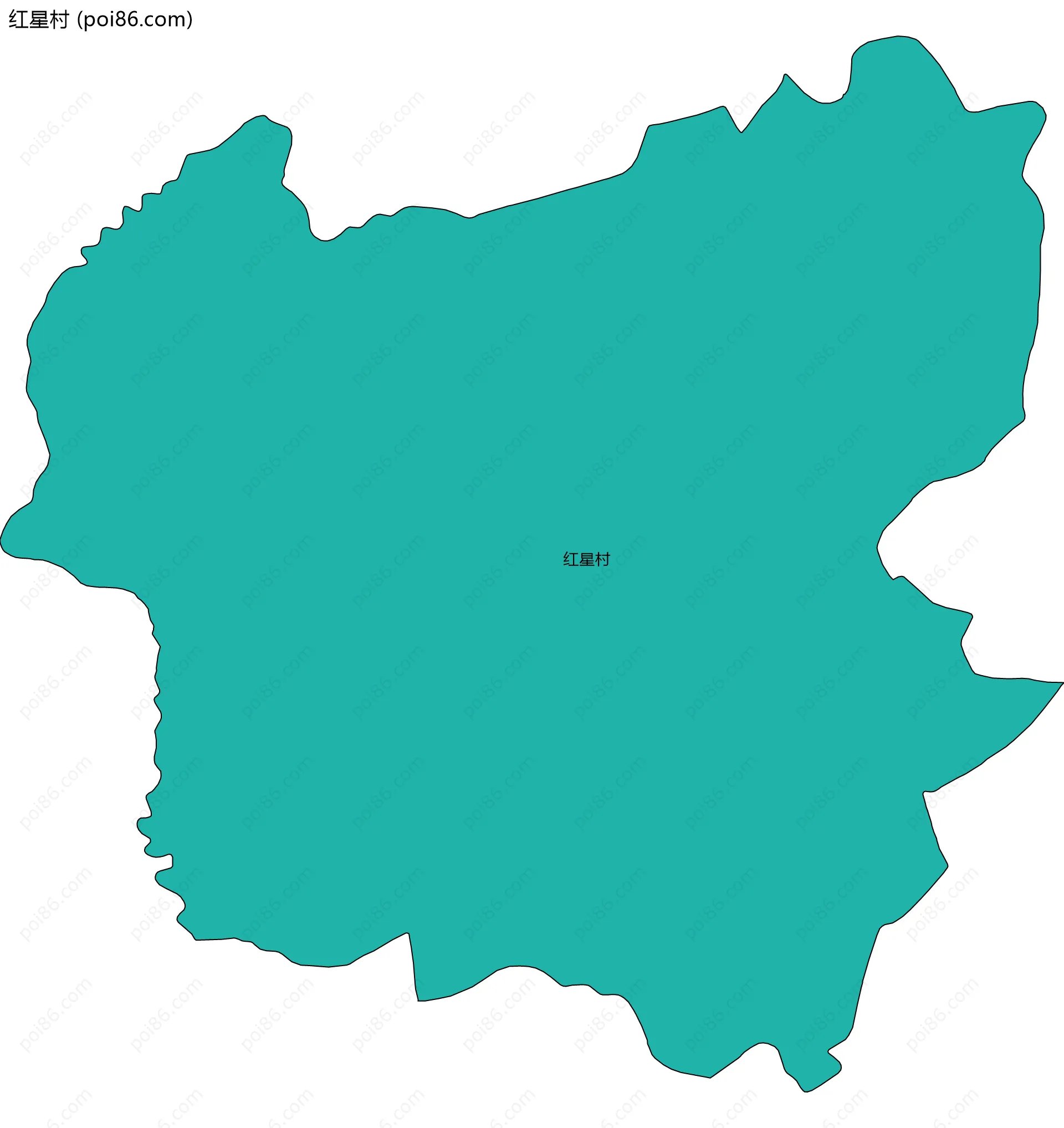 红星村边界地图