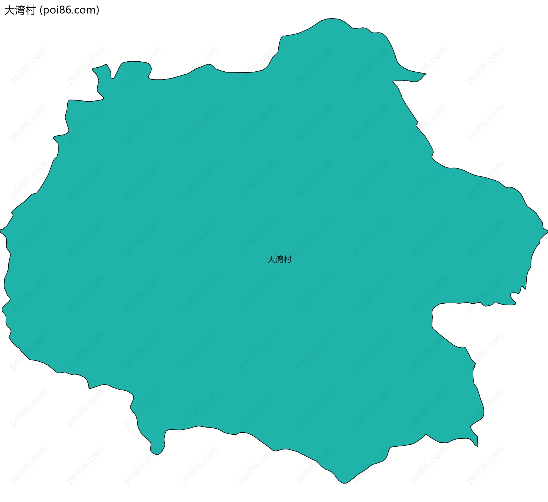 大湾村边界地图