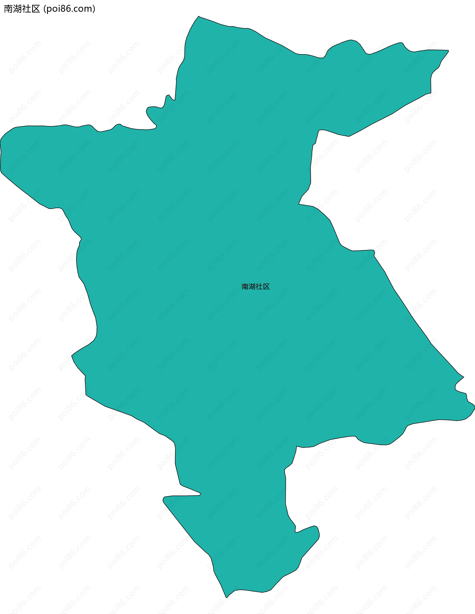 南湖社区边界地图