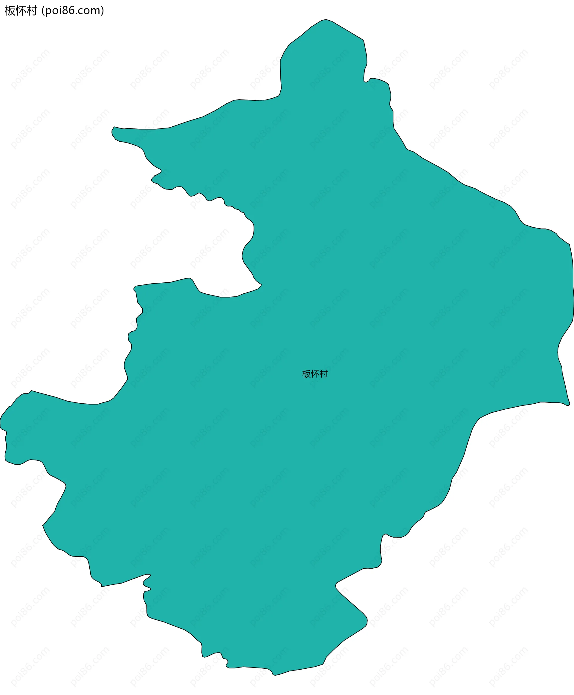 板怀村边界地图