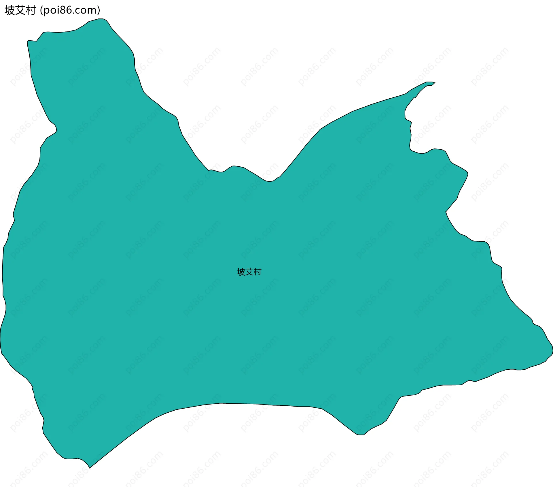 坡艾村边界地图