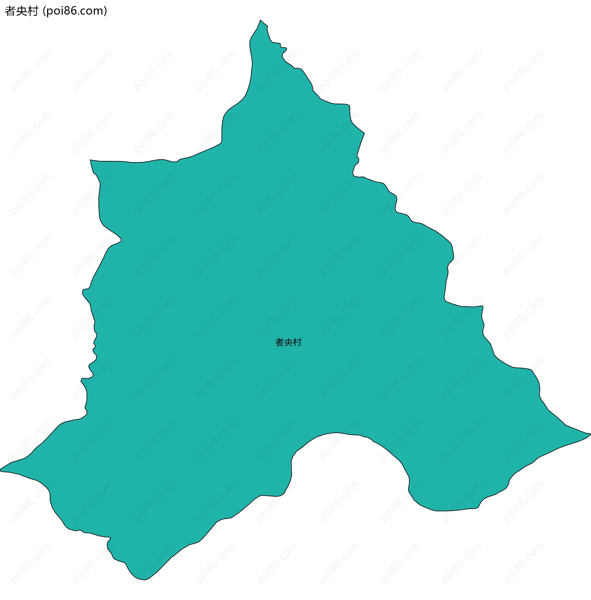 者央村边界地图