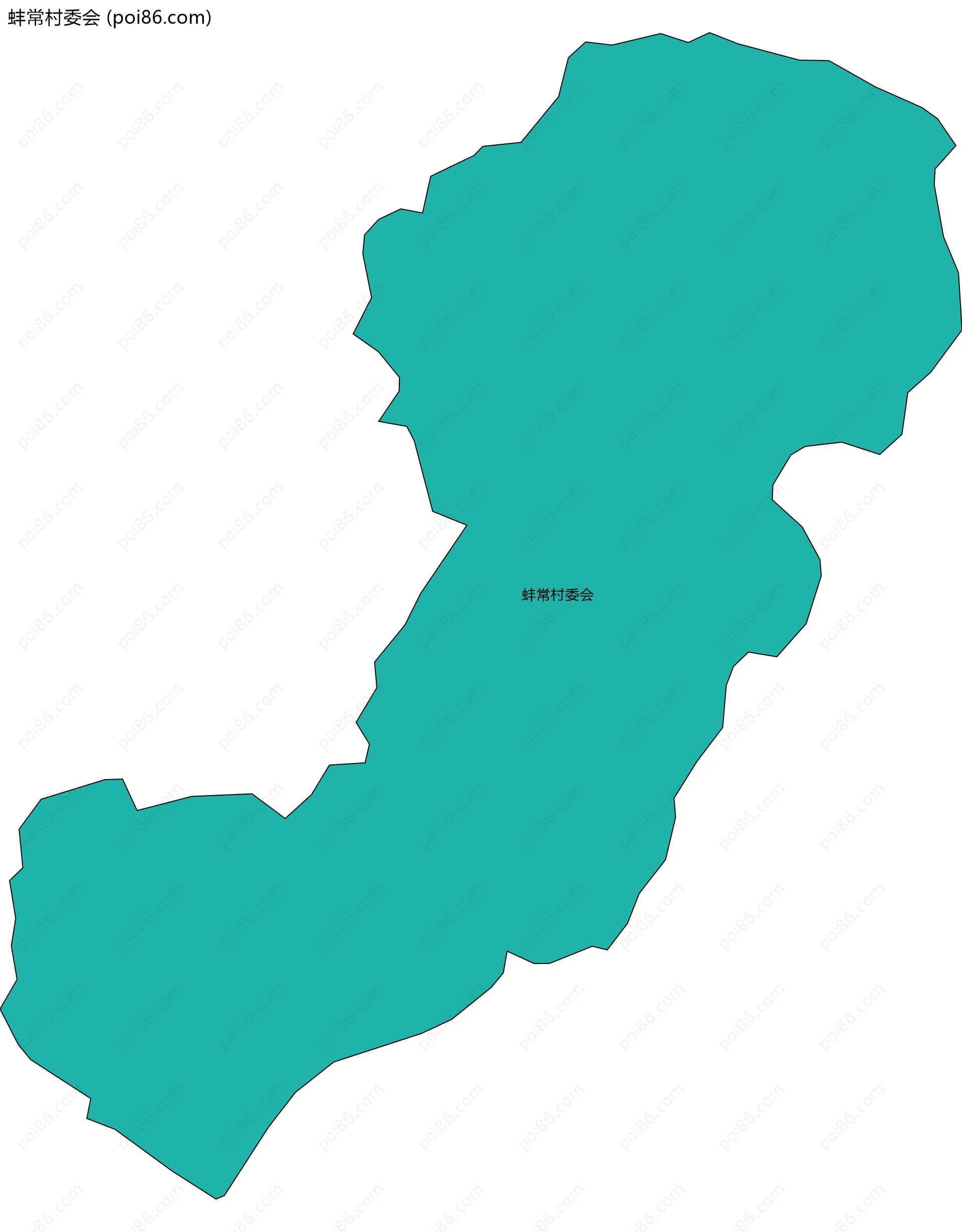 蚌常村委会边界地图