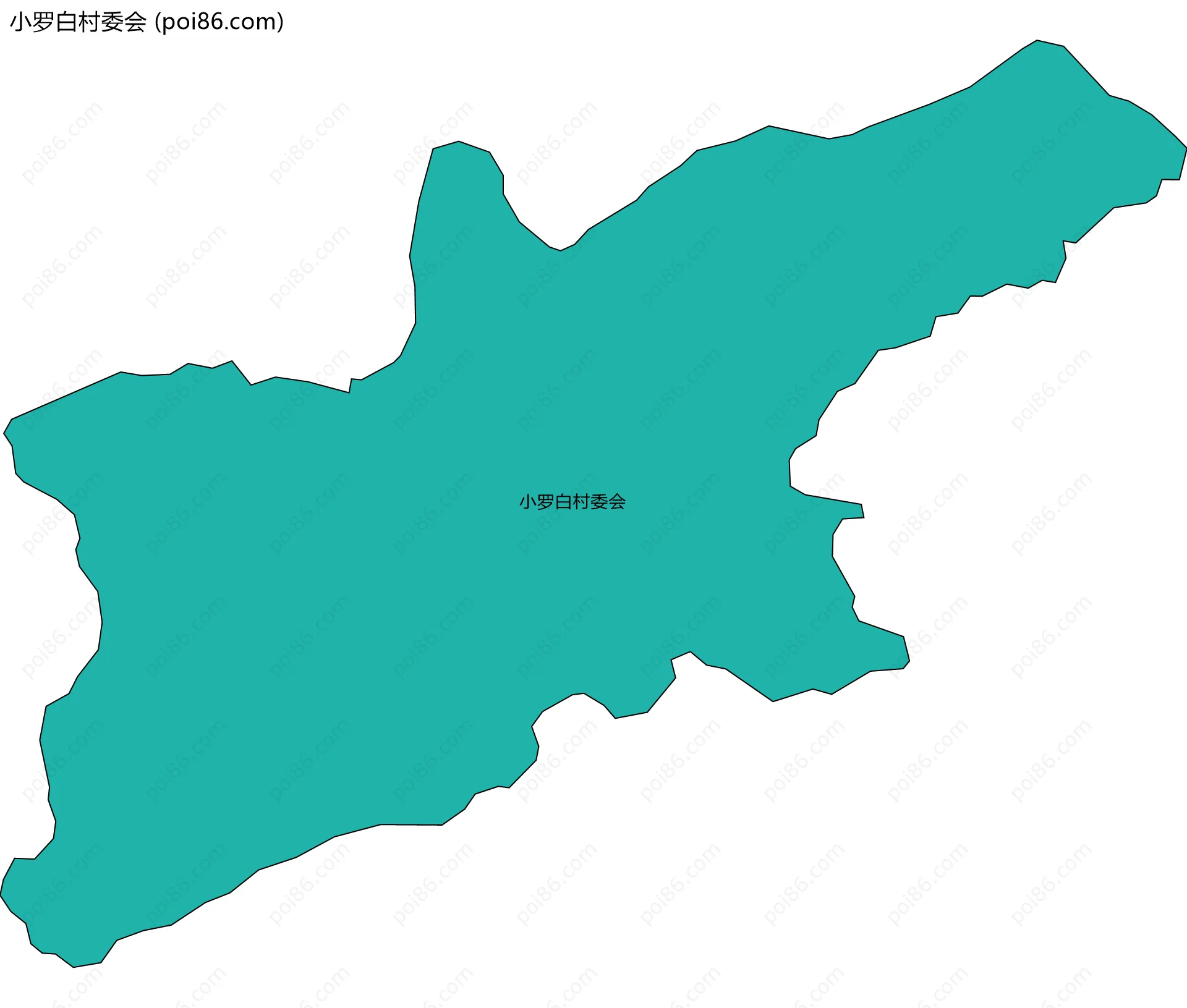 小罗白村委会边界地图