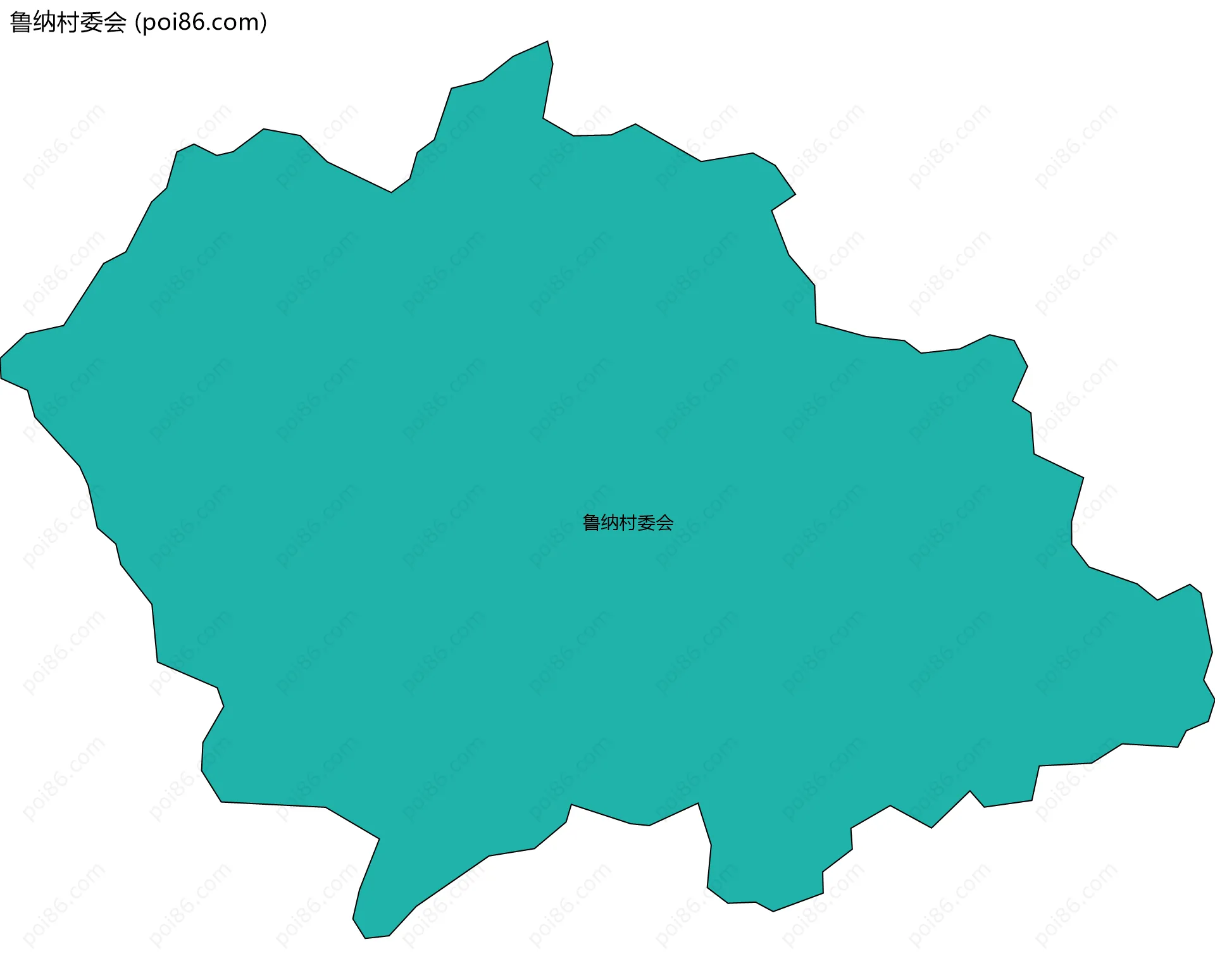 鲁纳村委会边界地图