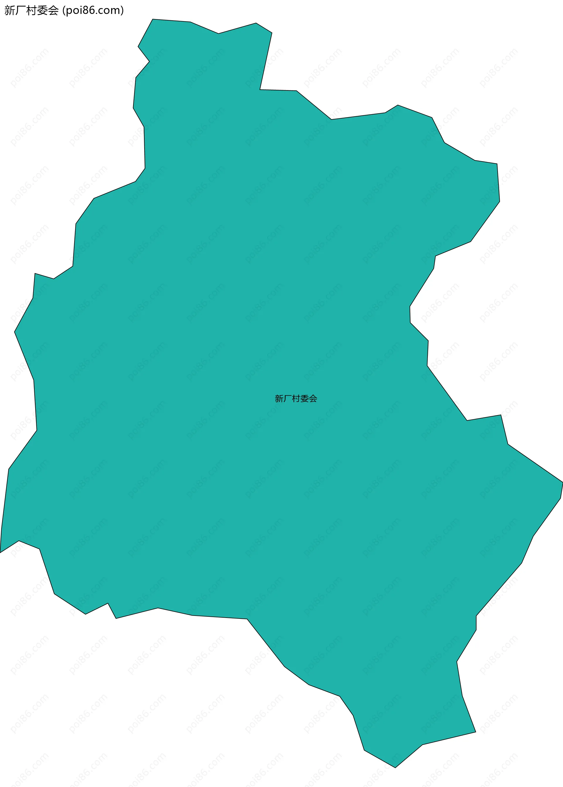 新厂村委会边界地图