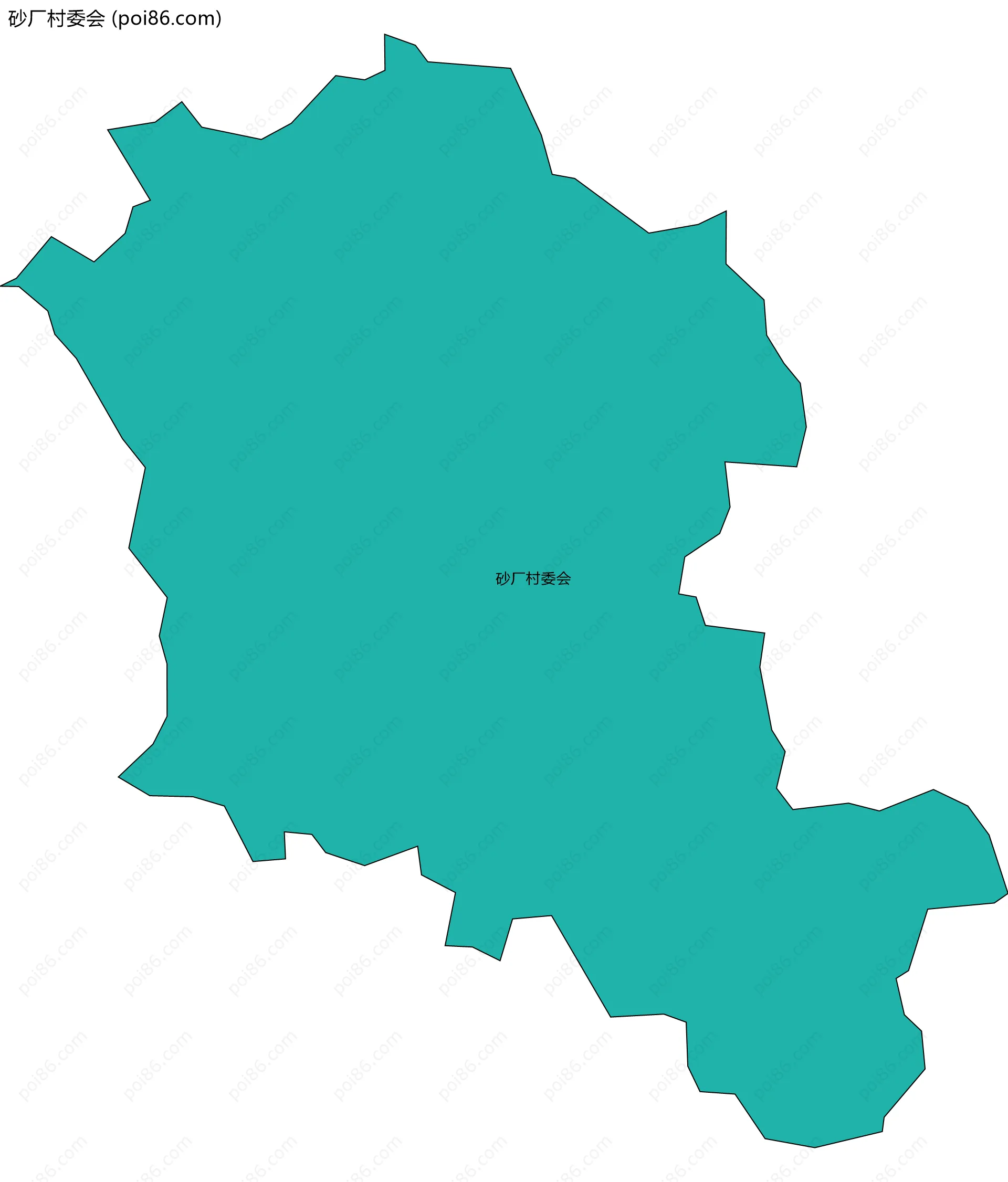 砂厂村委会边界地图