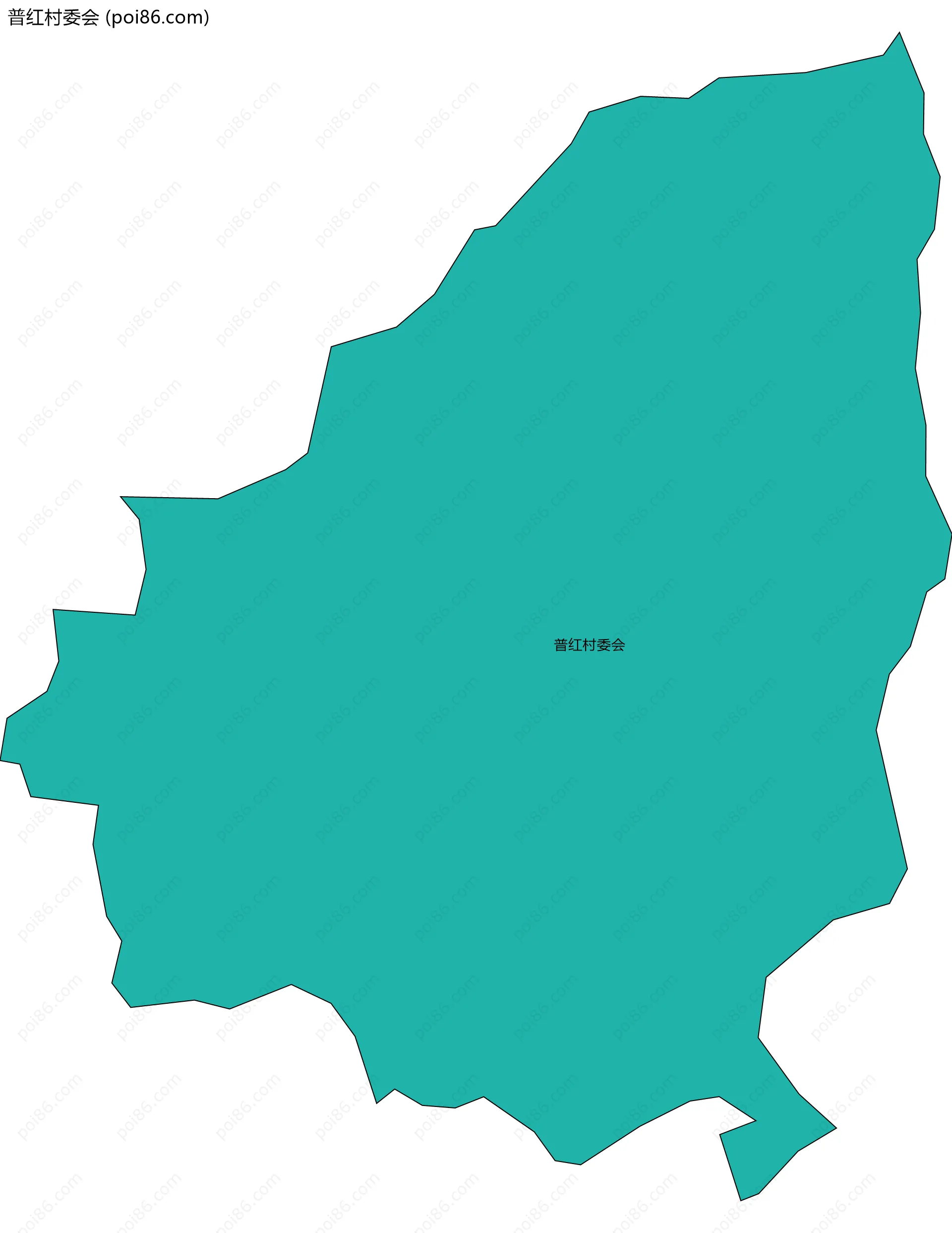 普红村委会边界地图
