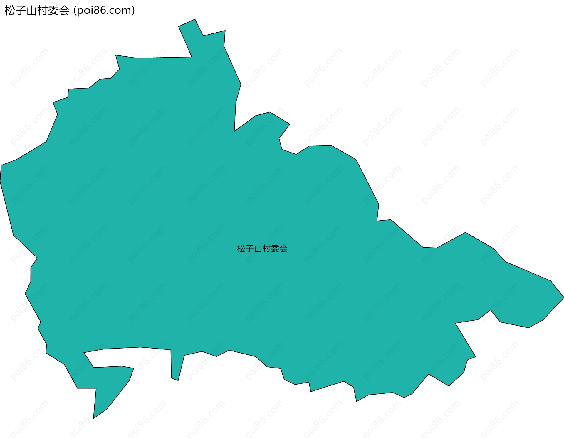 松子山村委会边界地图