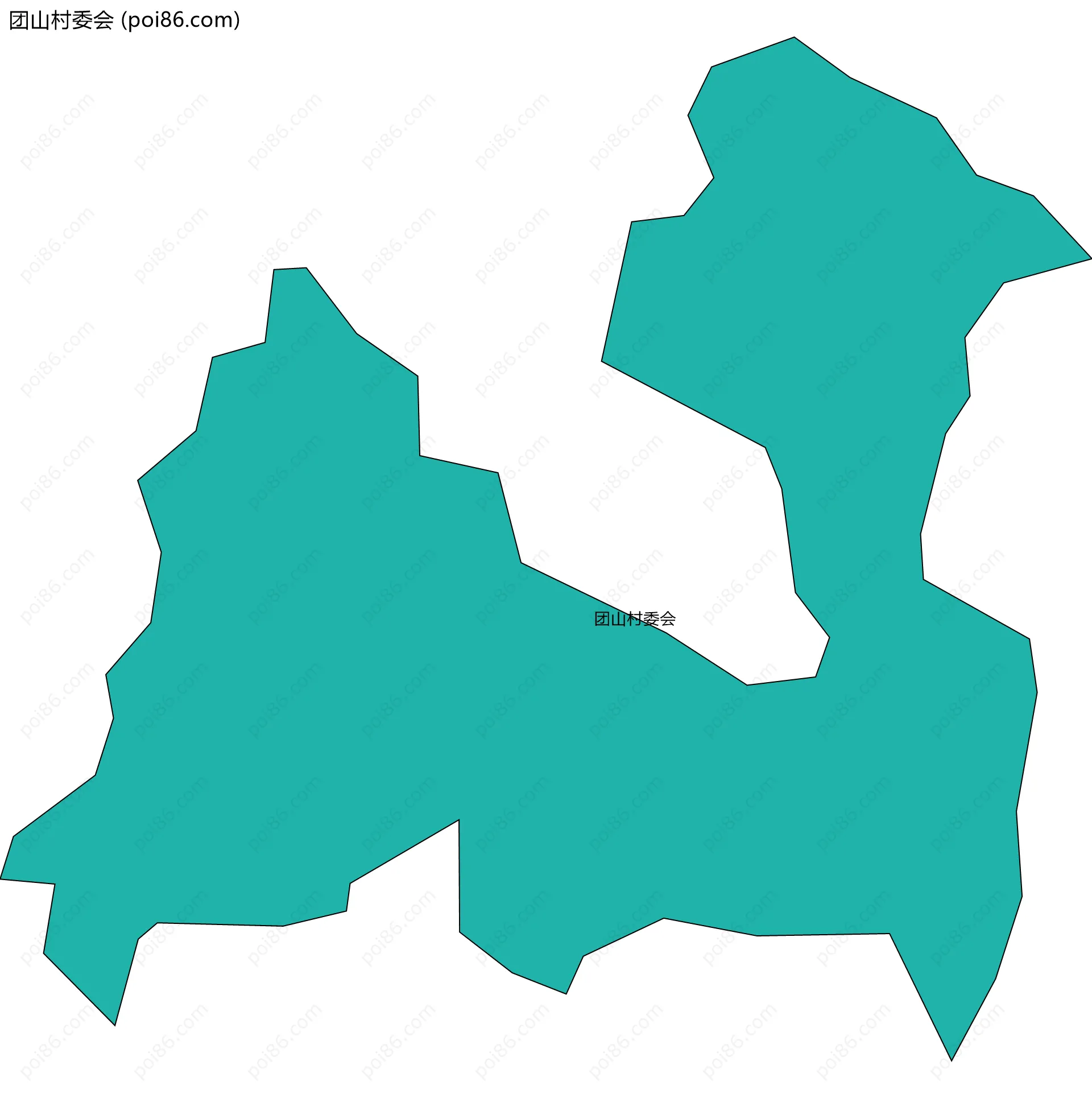 团山村委会边界地图