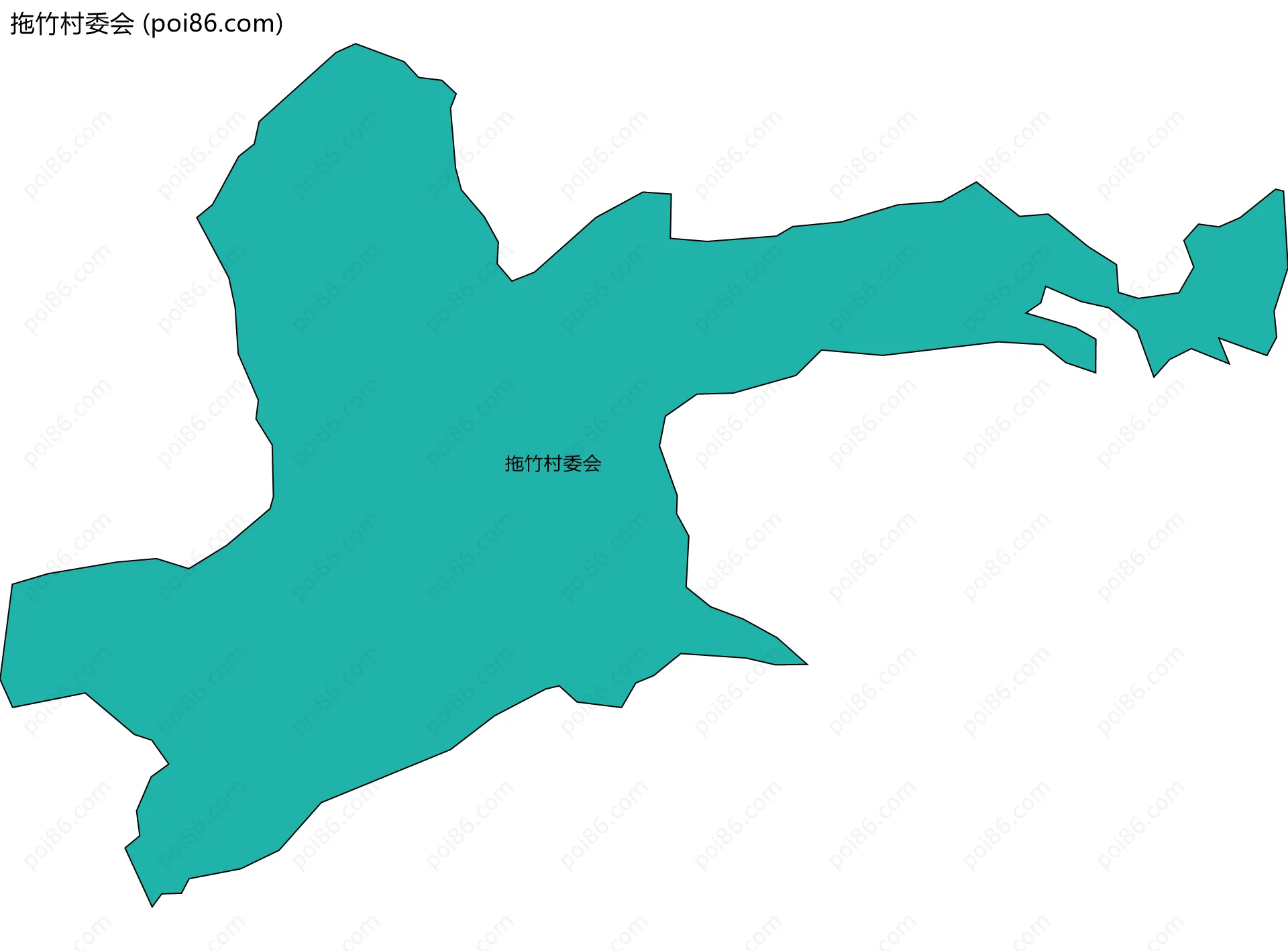 拖竹村委会边界地图
