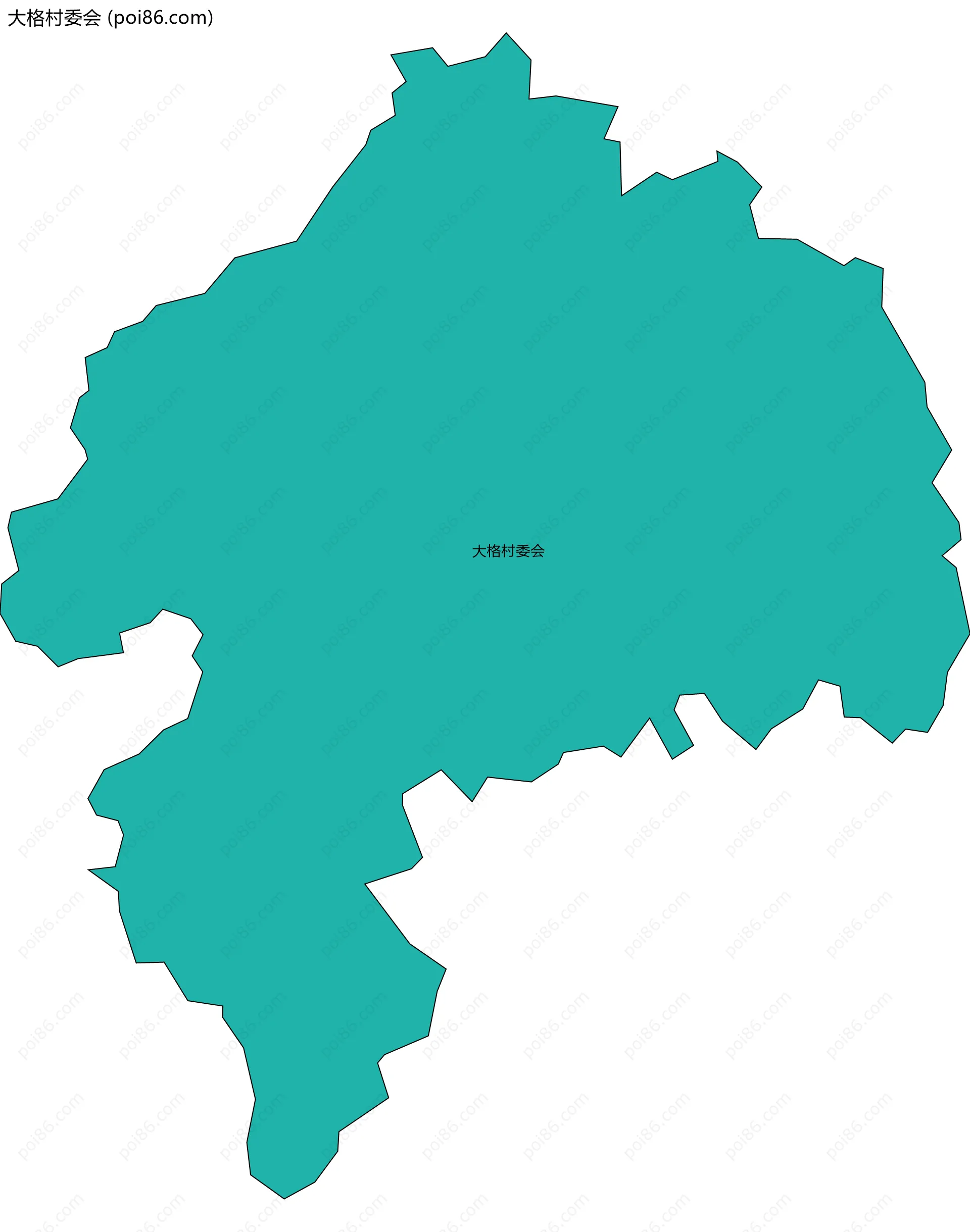 大格村委会边界地图