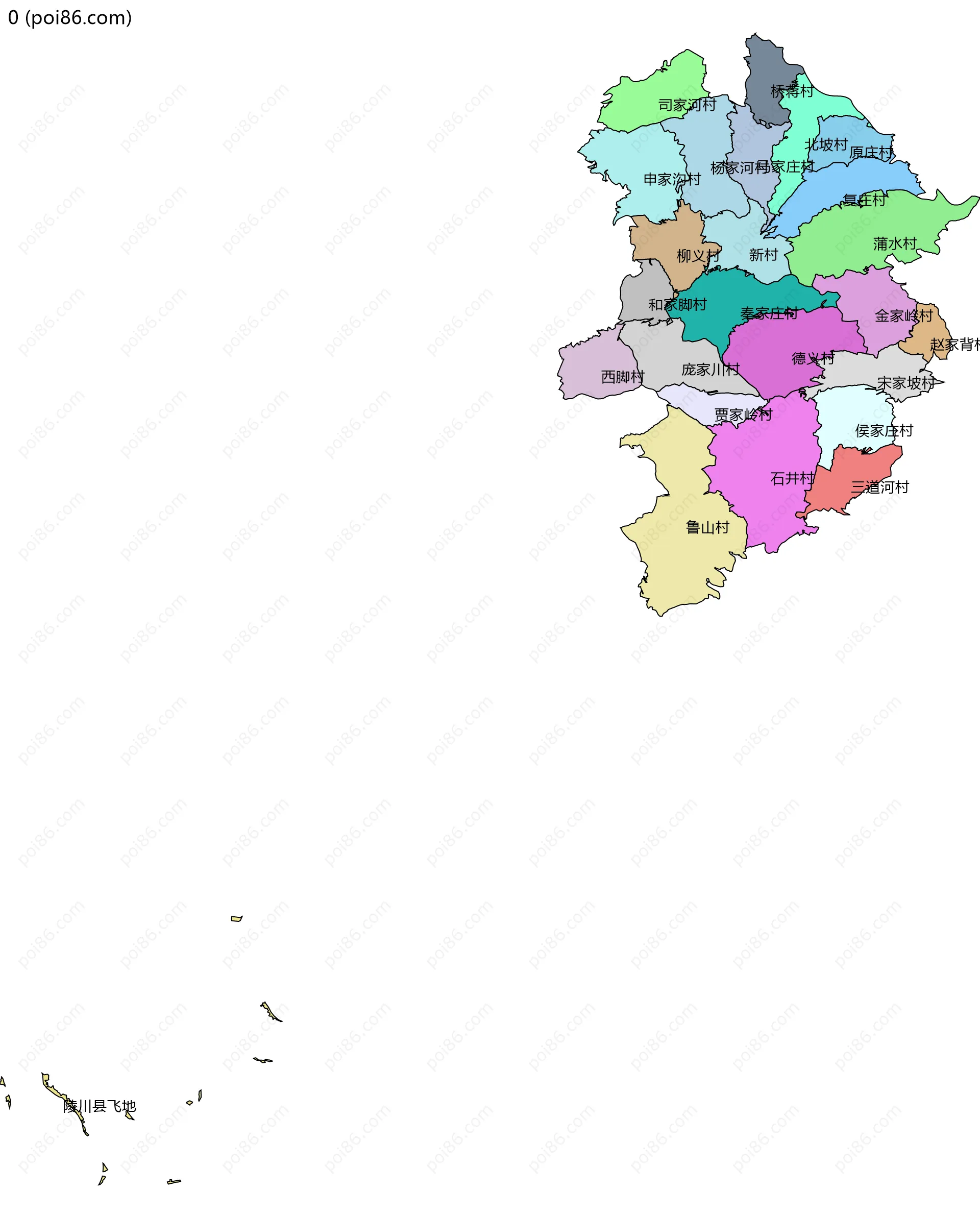 0边界地图(五级行政区划)