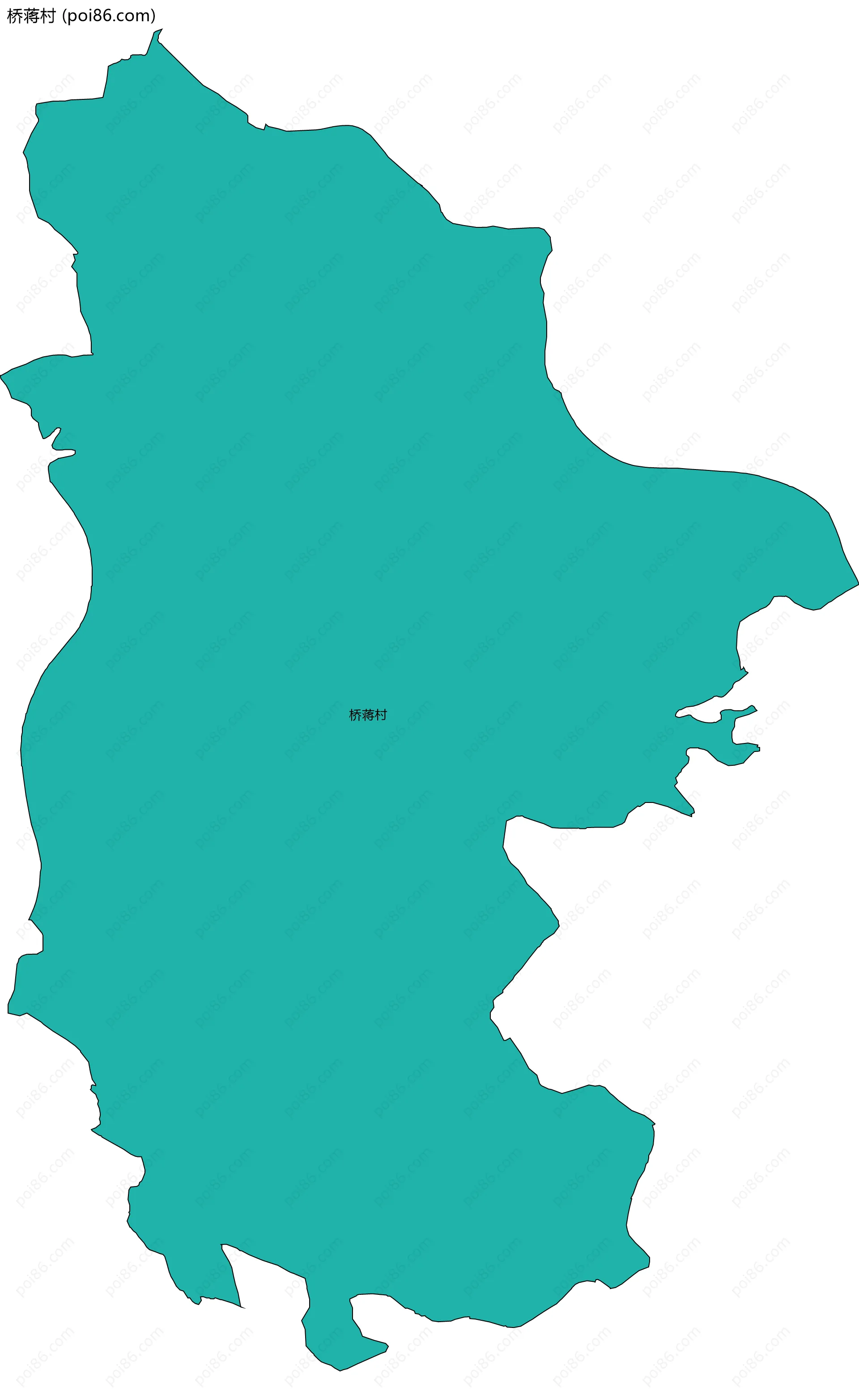 桥蒋村边界地图