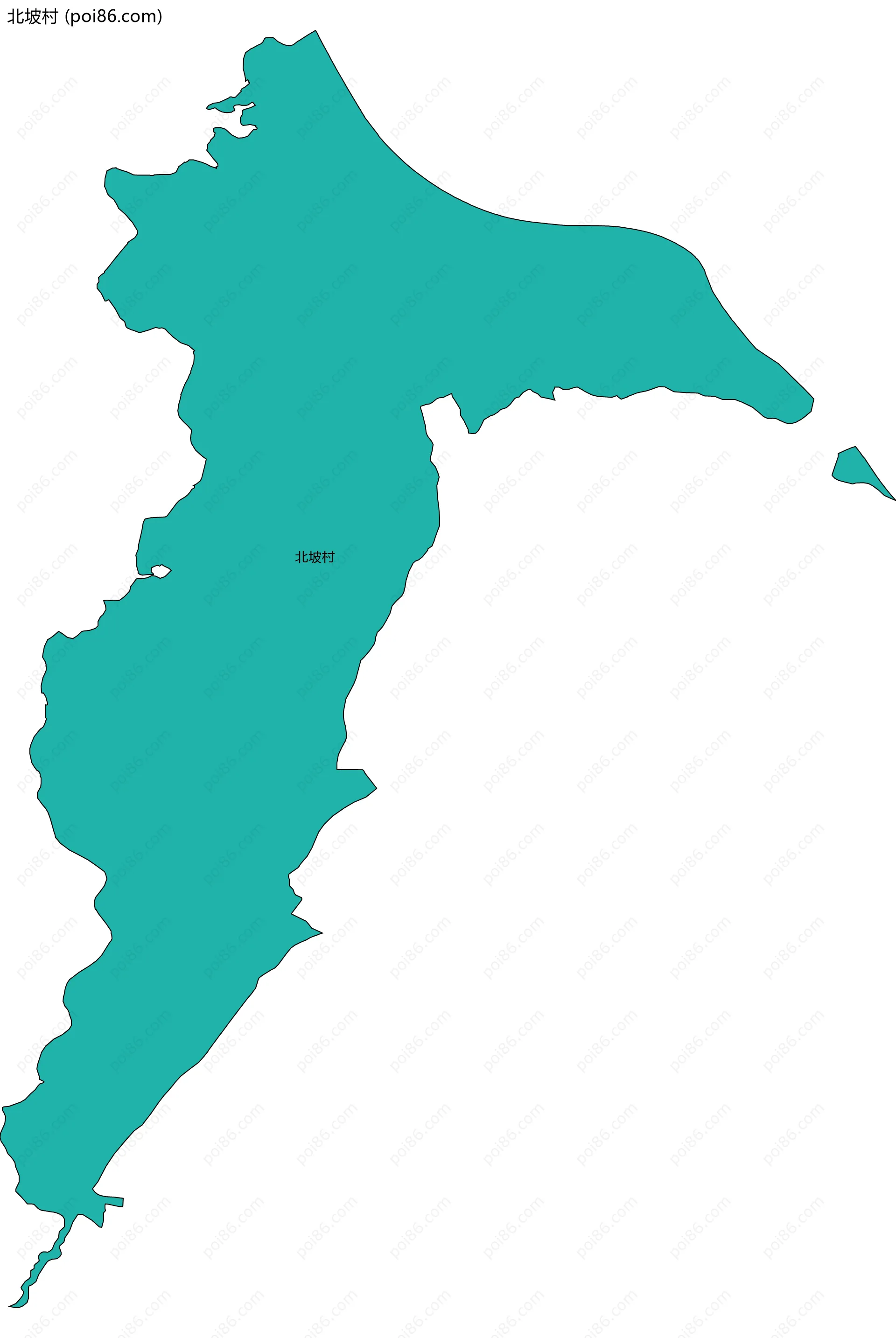 北坡村边界地图