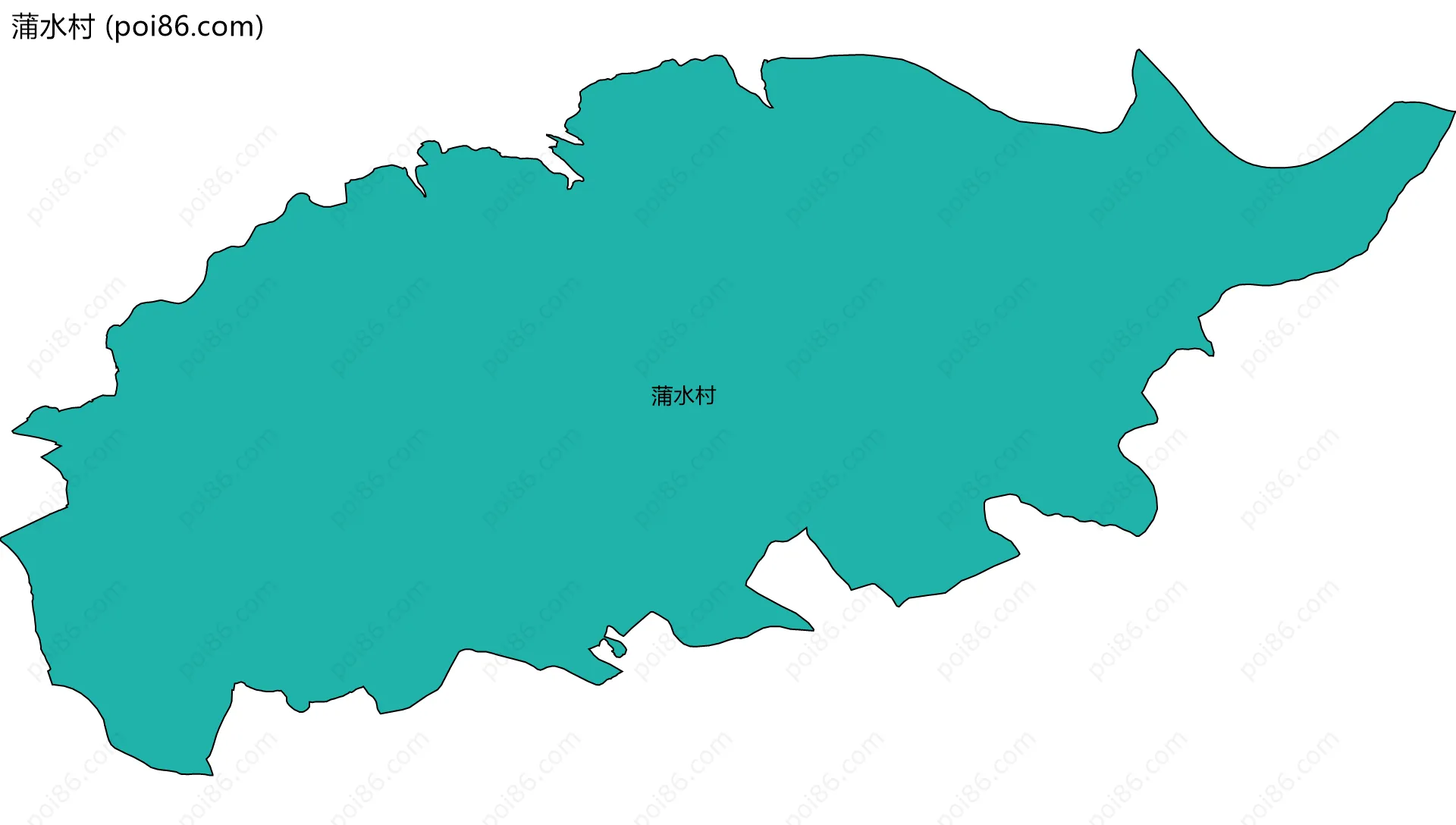 蒲水村边界地图