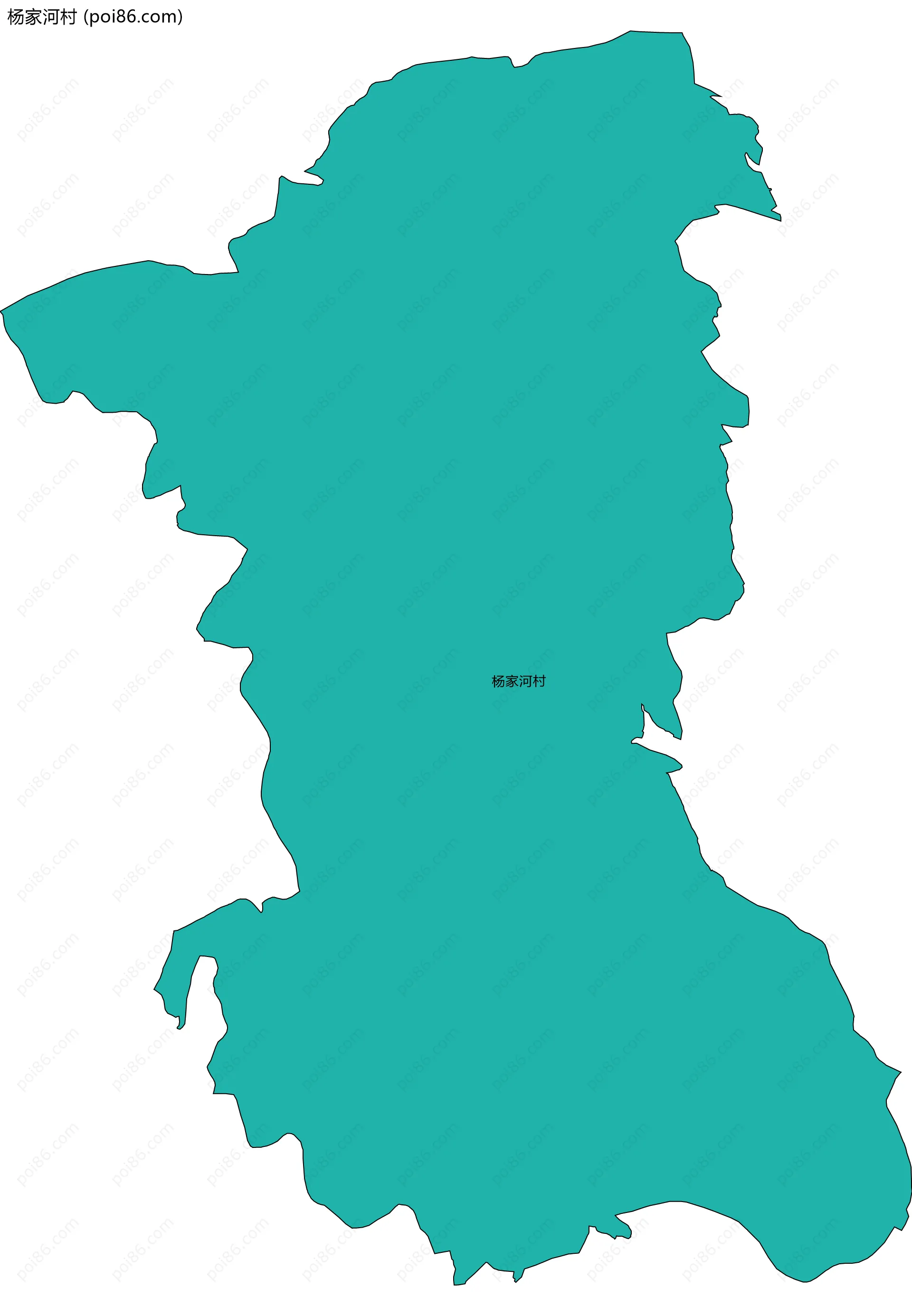 杨家河村边界地图