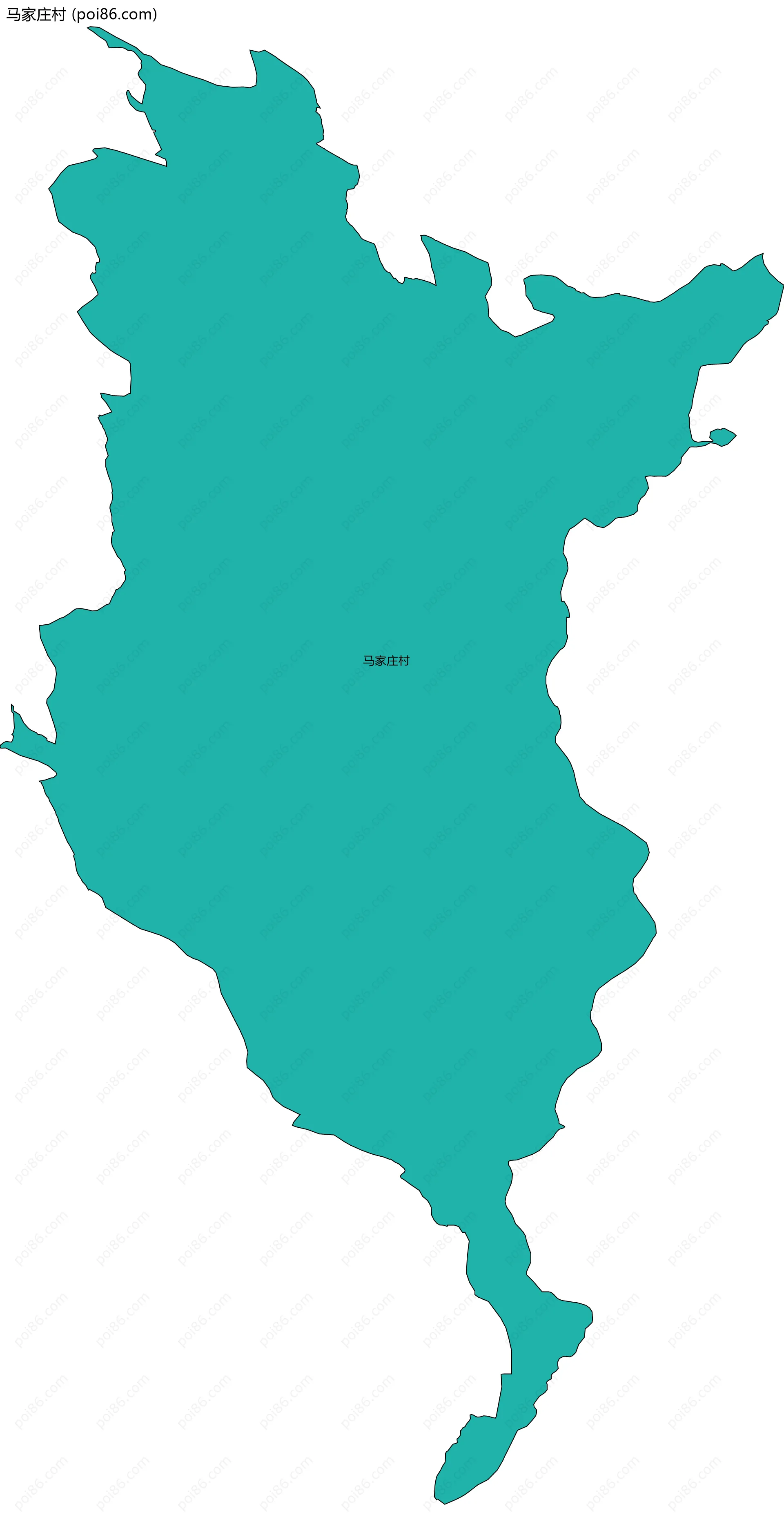 马家庄村边界地图