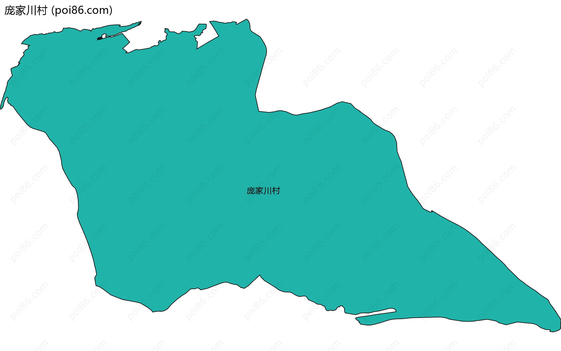 庞家川村边界地图