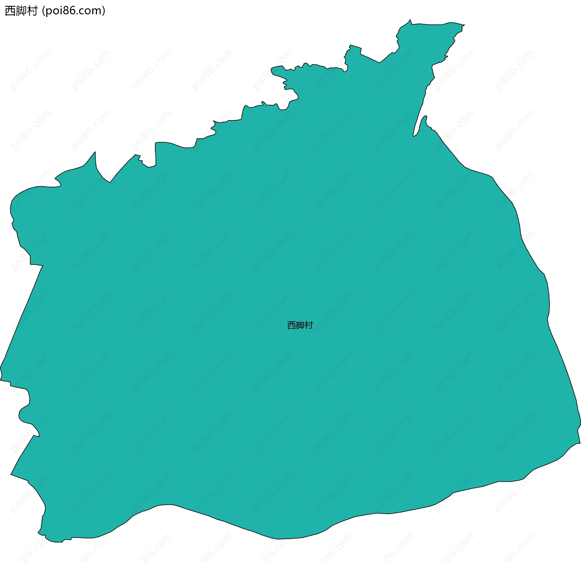 西脚村边界地图